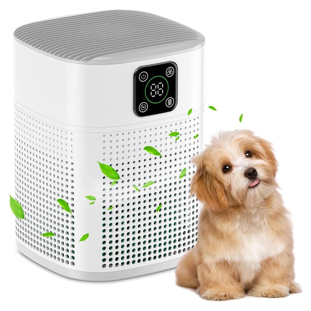 Purificador de Aire Honeyuan H13 HEPA 600 ft² Blanco