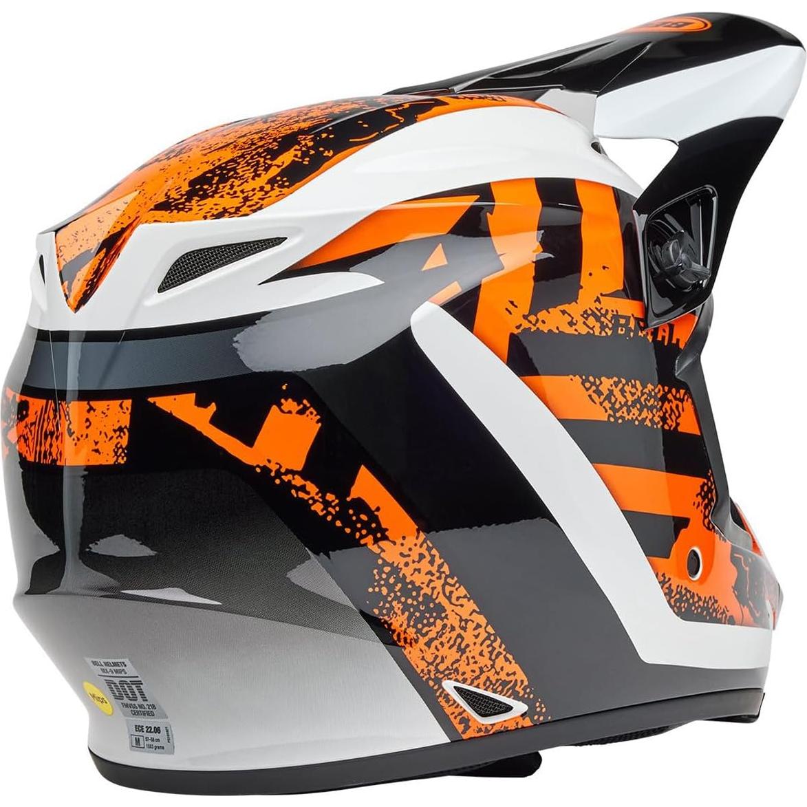 Casco de Motocross BELL MX-9 MIPS Negro/Naranja Mediano