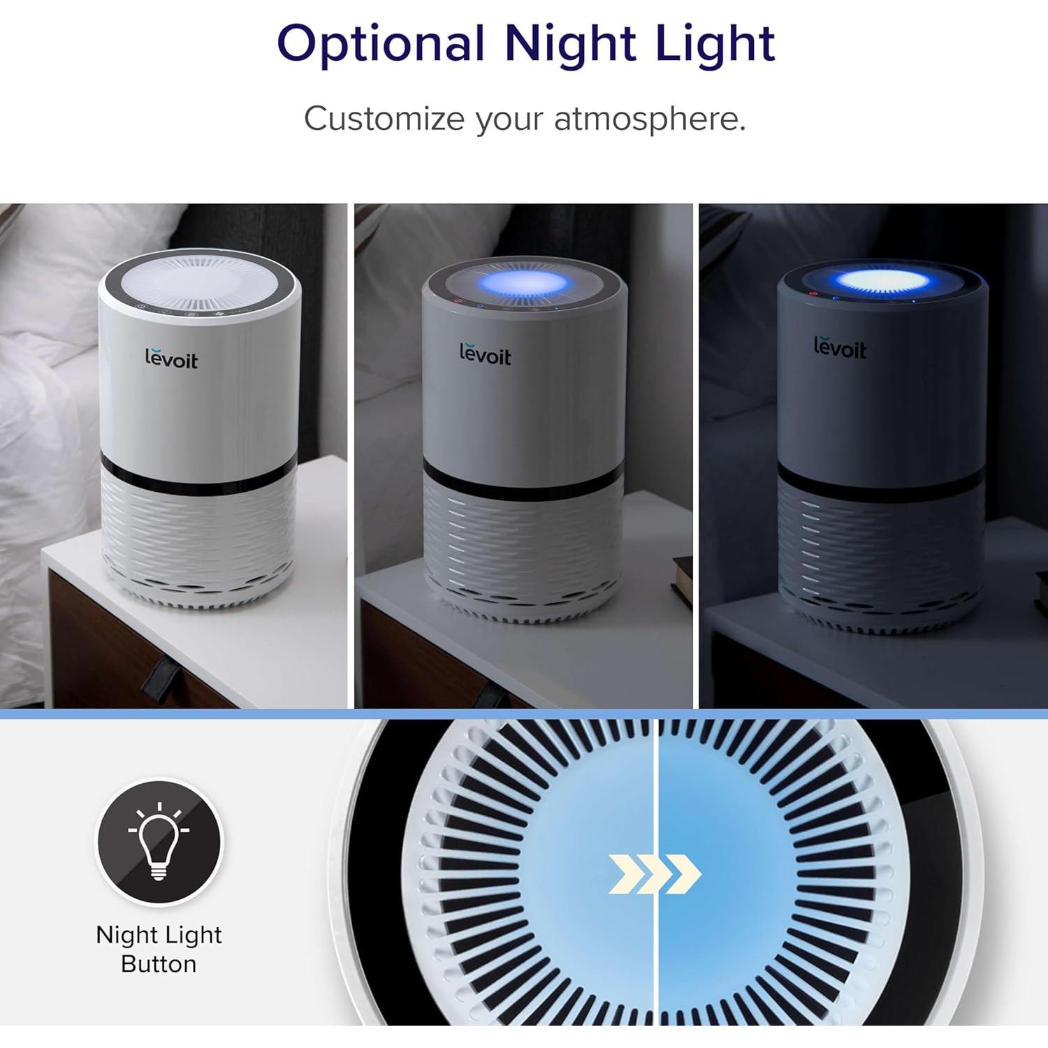 Purificador de Aire LEVOIT LV-H132 Blanco, Silencioso, 24.2 m²