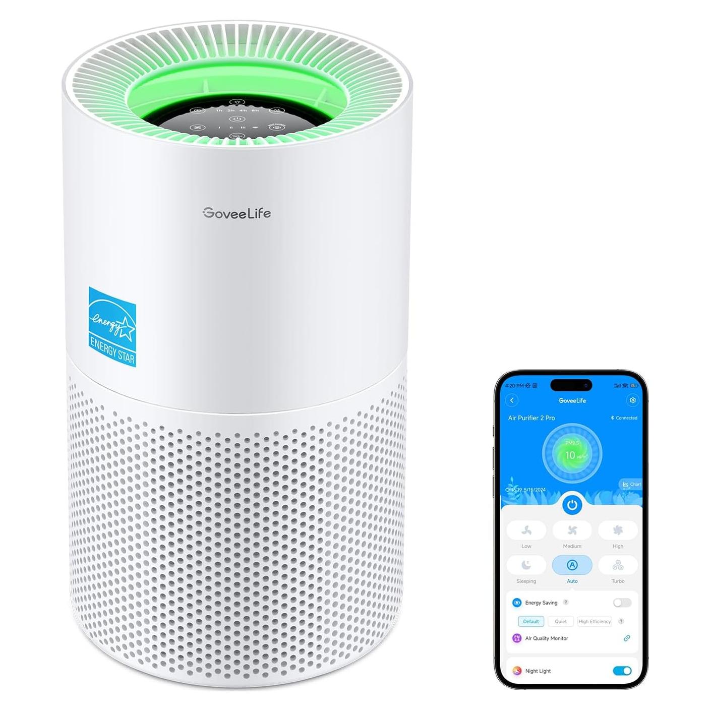 Purificador de Aire GoveeLife H7128 Inteligente HEPA 39.5 cm