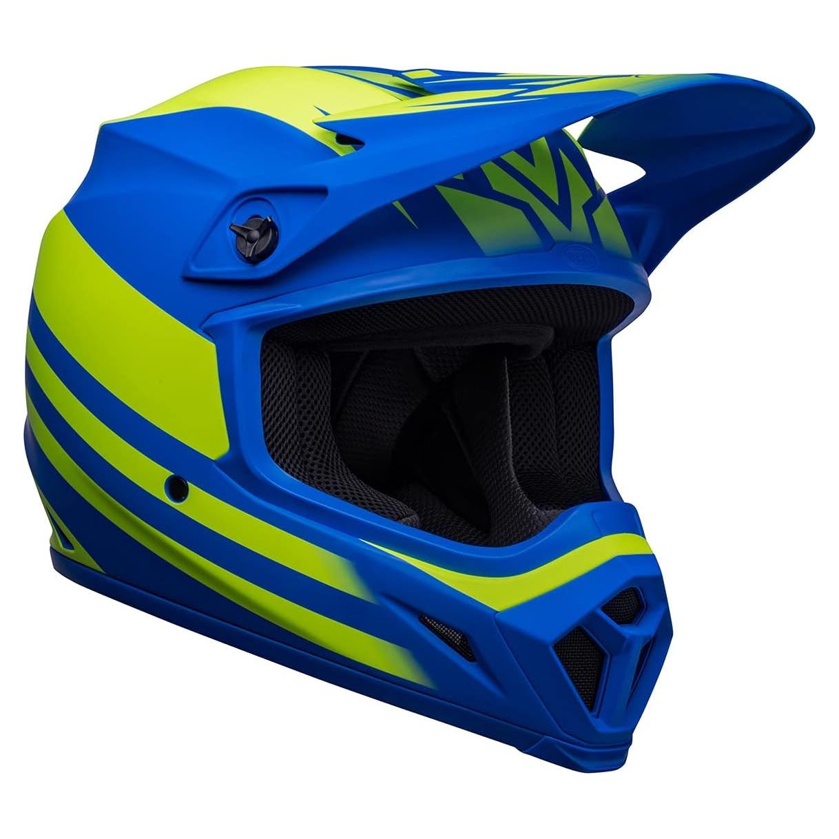 Casco de Motocross BELL MX-9 MIPS - Azul Clásico Hi-viz