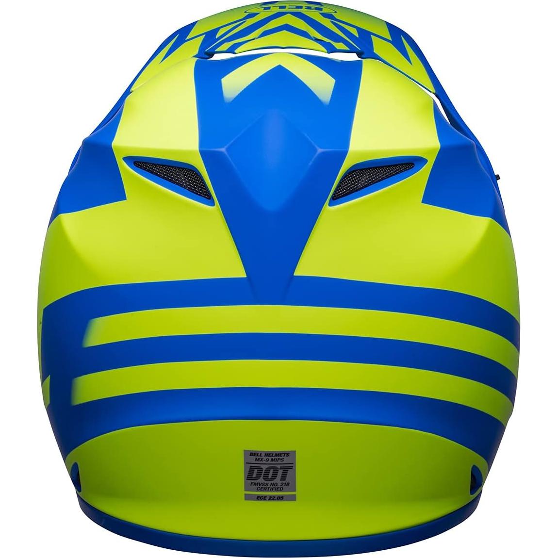 Casco de Motocross BELL MX-9 MIPS - Azul Clásico Hi-viz