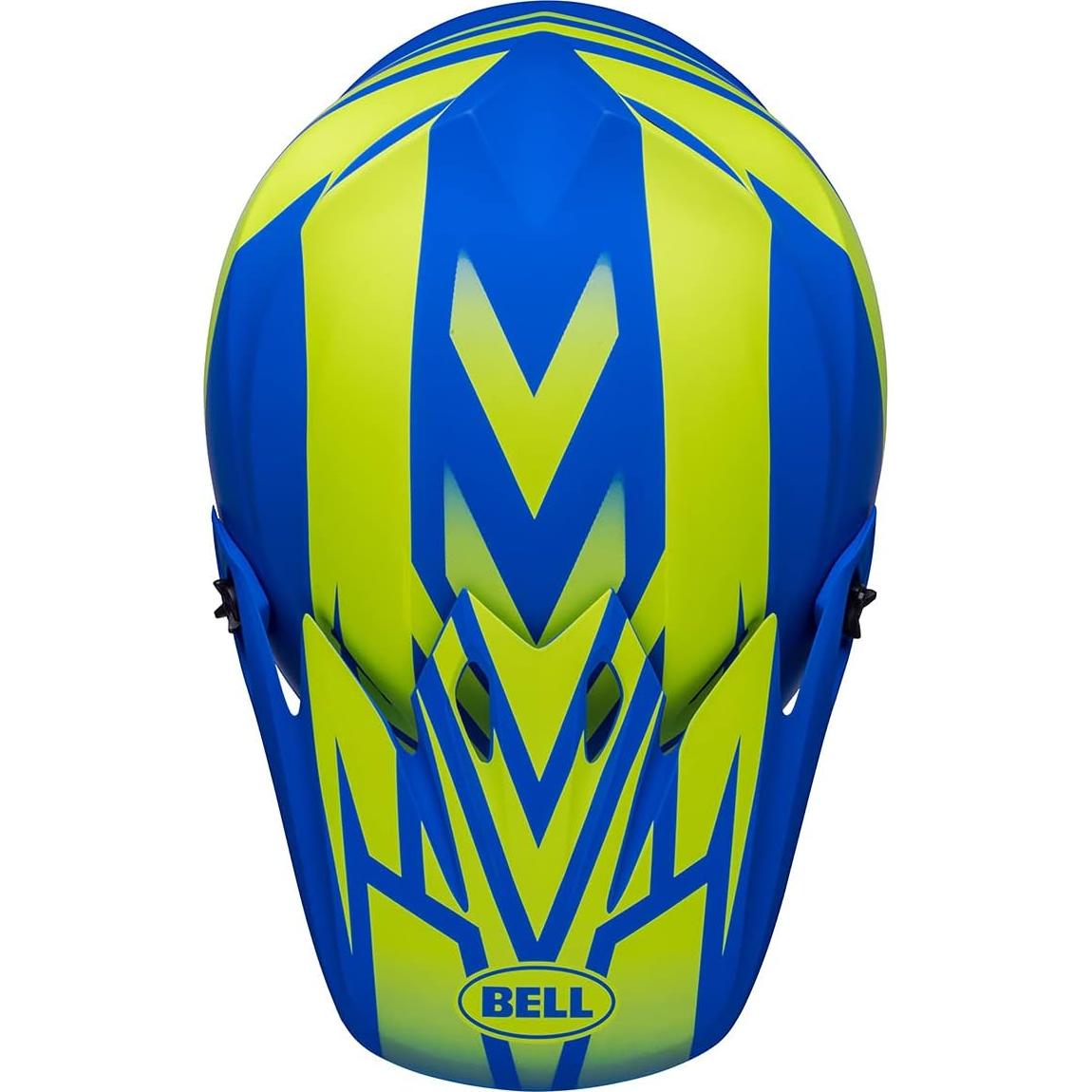 Casco de Motocross BELL MX-9 MIPS - Azul Clásico Hi-viz
