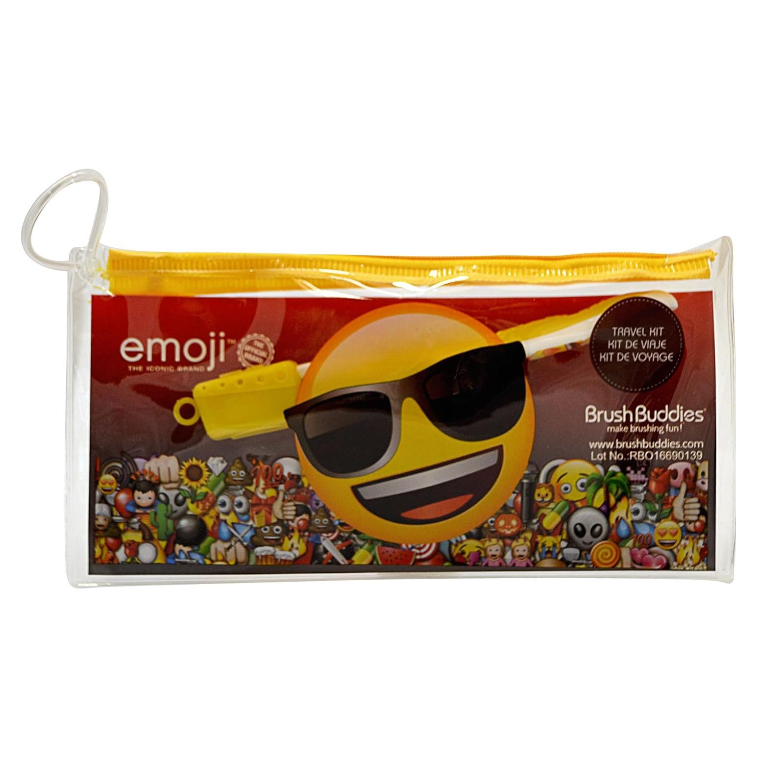Kit de Viaje Ecológico Cepillo de Dientes Emoji Brush Buddies