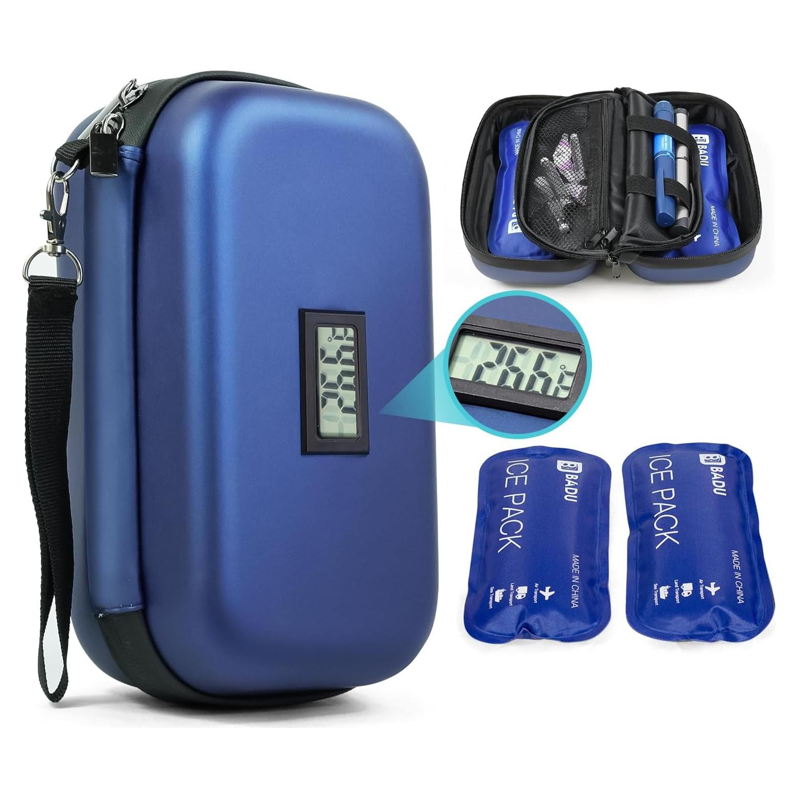 Funda de viaje para insulina Gosemai IC-01 con pantalla de temperatura