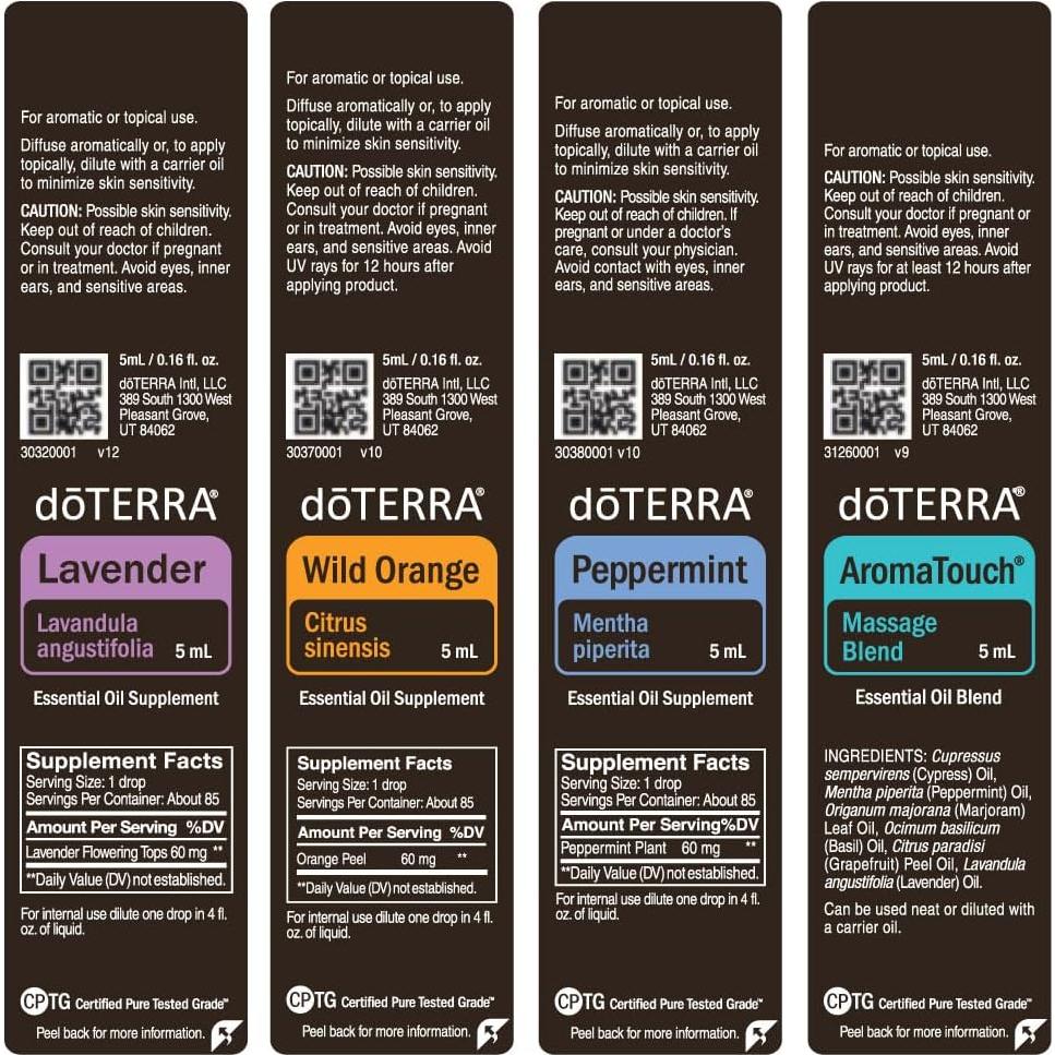 Kit de Viaje doTERRA - 4 Aceites Esenciales 5ml