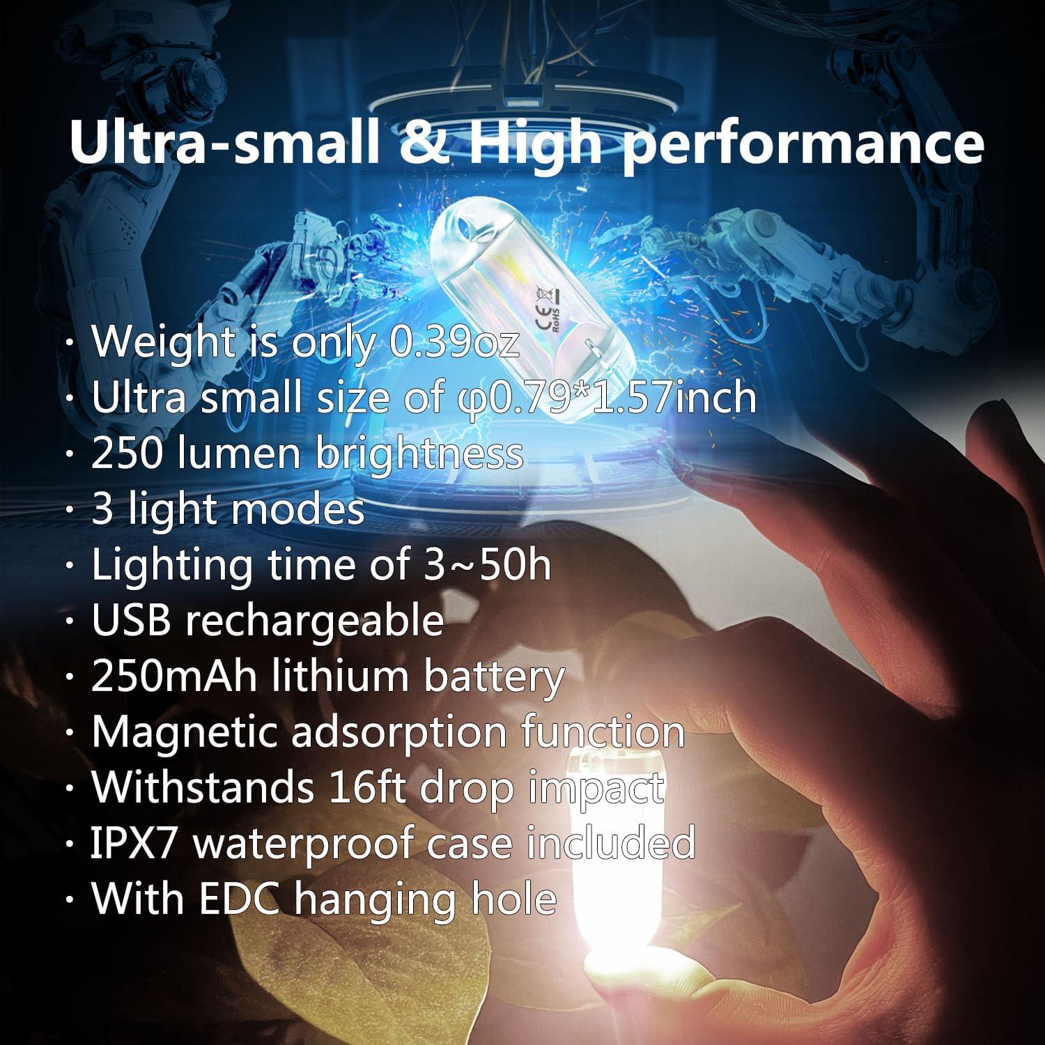 Linterna LED Mini DOKEEP GD2 USB Recargable a Prueba de Agua