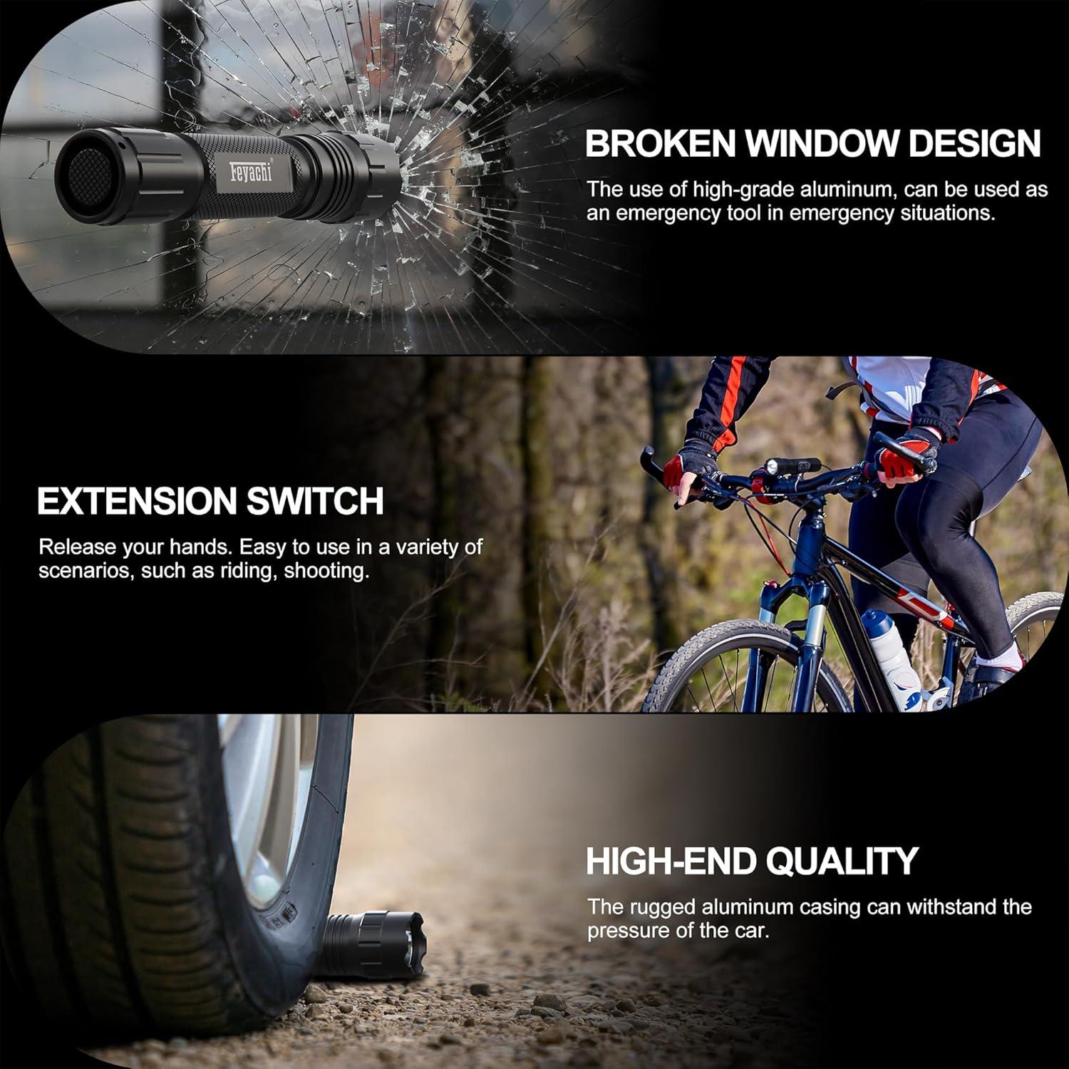 Linterna Táctica LED Feyachi FL31 1500 Lúmenes Recargable IPX7