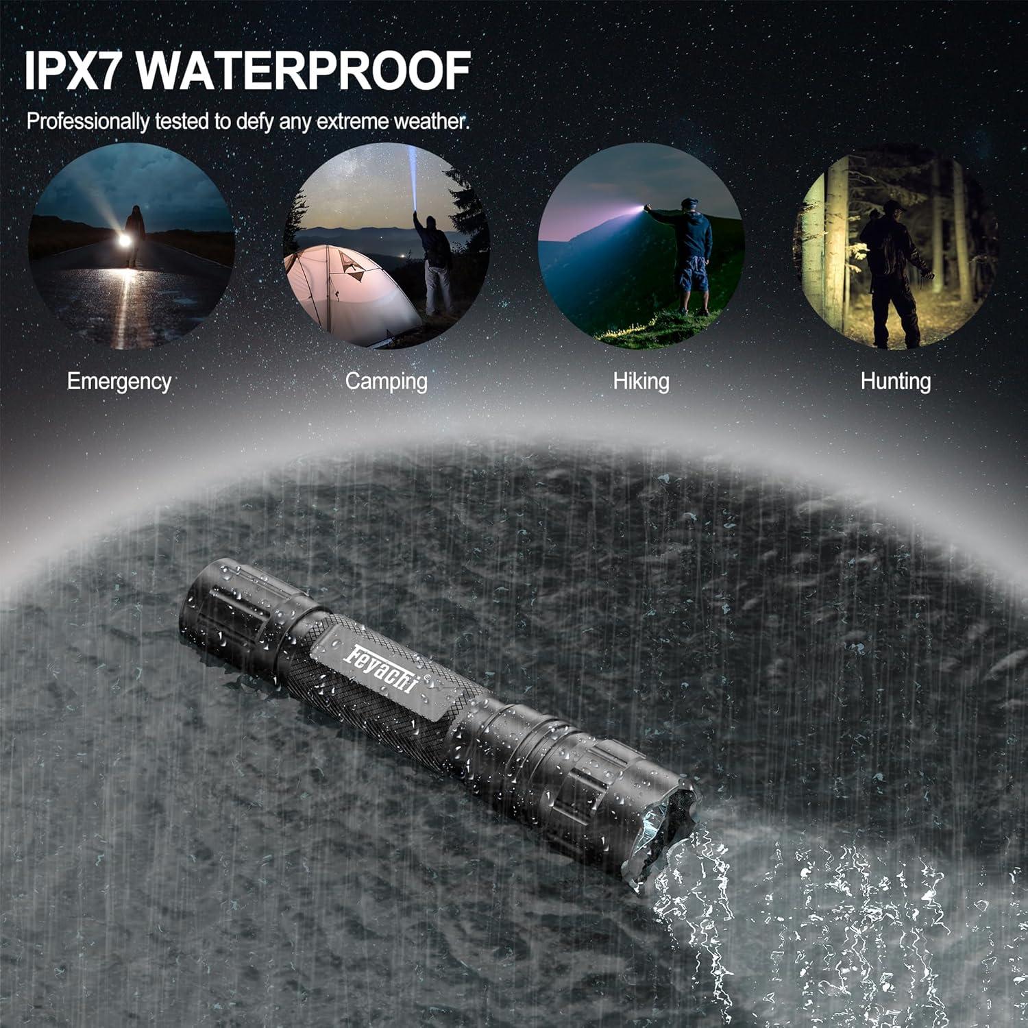 Linterna Táctica LED Feyachi FL31 1500 Lúmenes Recargable IPX7