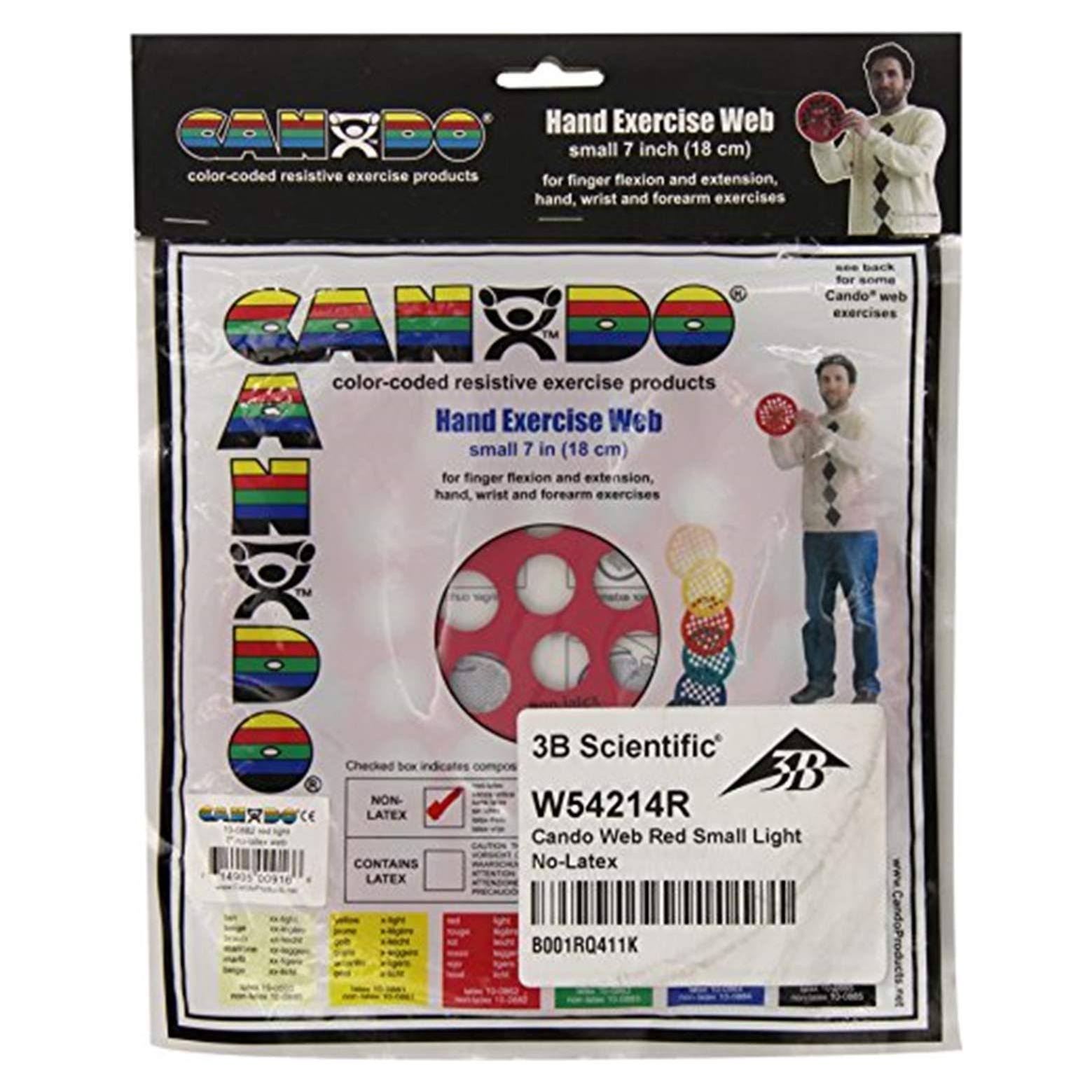 Web de Ejercicio para Manos CanDo 14" (35.56 cm) Rojo Libre de Látex