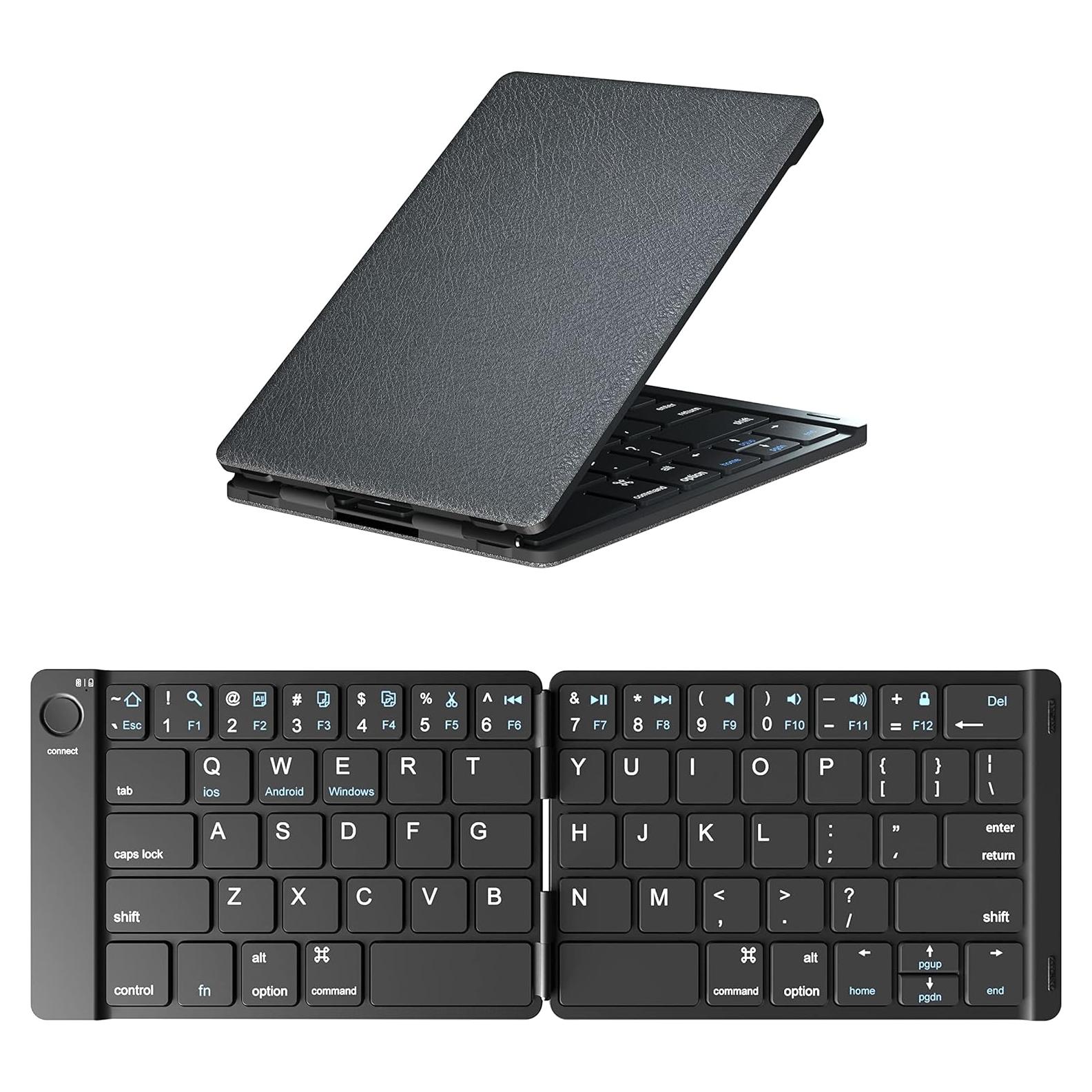 Teclado Plegable Bluetooth ROCK&ROWN - Inalámbrico Portátil Negro