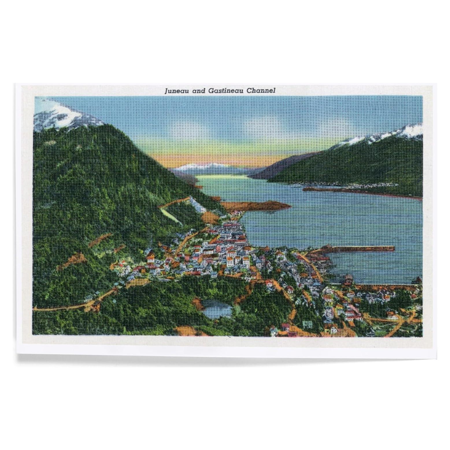 Impresión Artística Lantern Press 20x30 cm Juneau Alaska