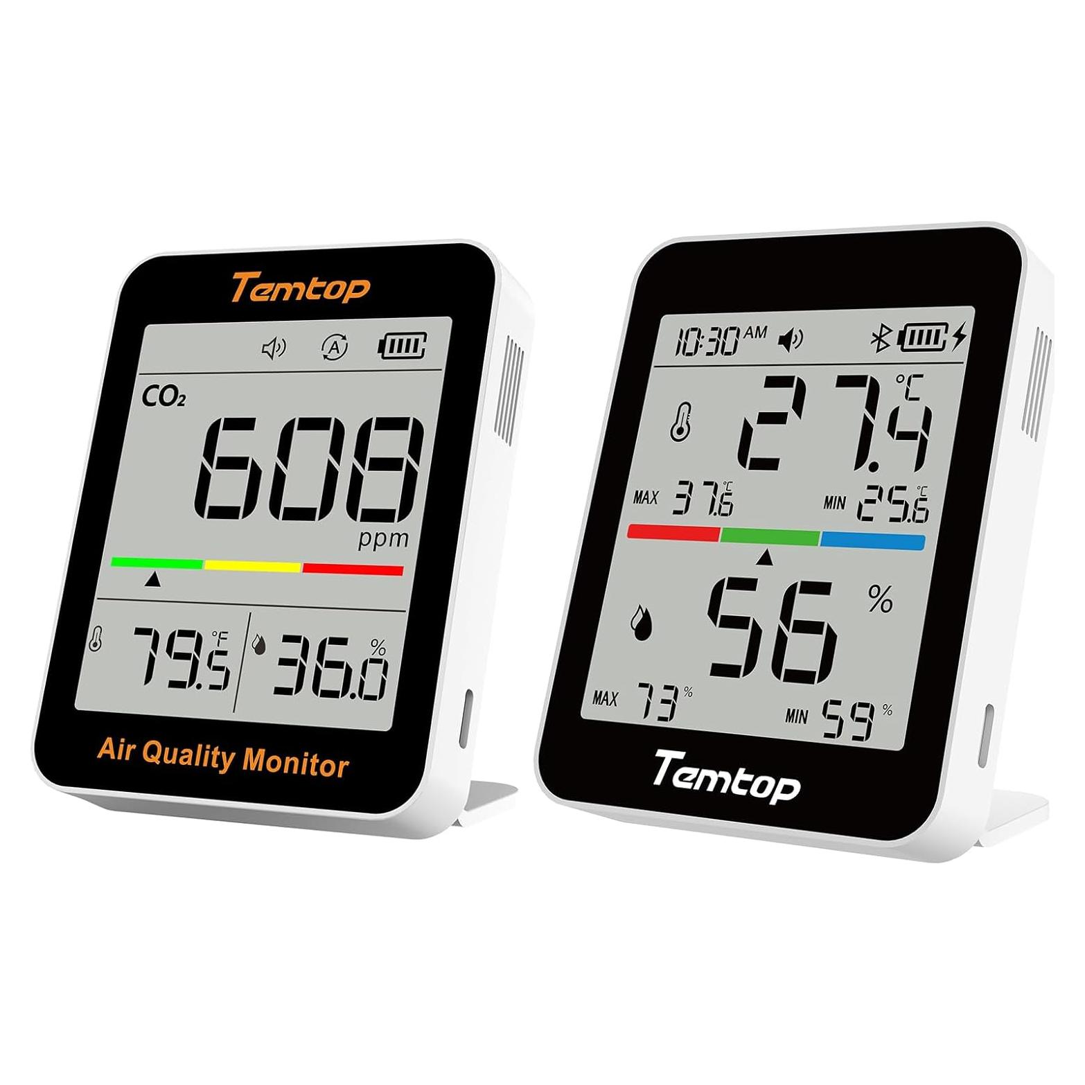 Monitor de Calidad del Aire Temtop C1 y Termómetro T1