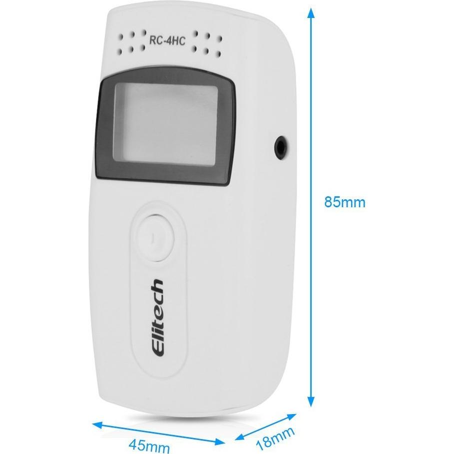Grabador de Datos de Temperatura y Humedad Elitech RC-4HC -30°C a +60°C (Paquete de 4)