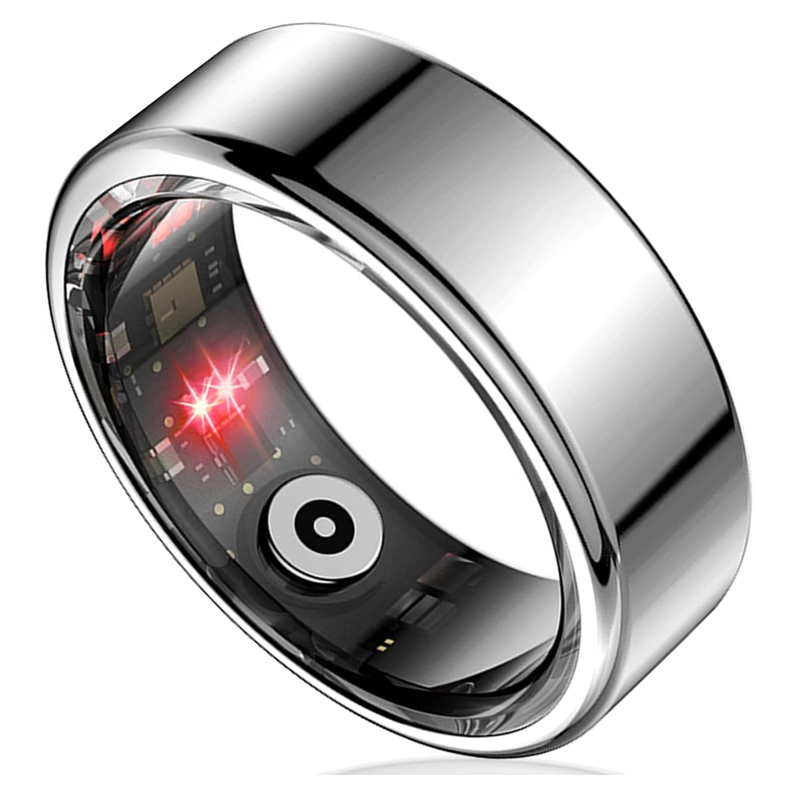 Anillo Inteligente Kuxlagz Plata #10 - Monitoreo Salud 24/7