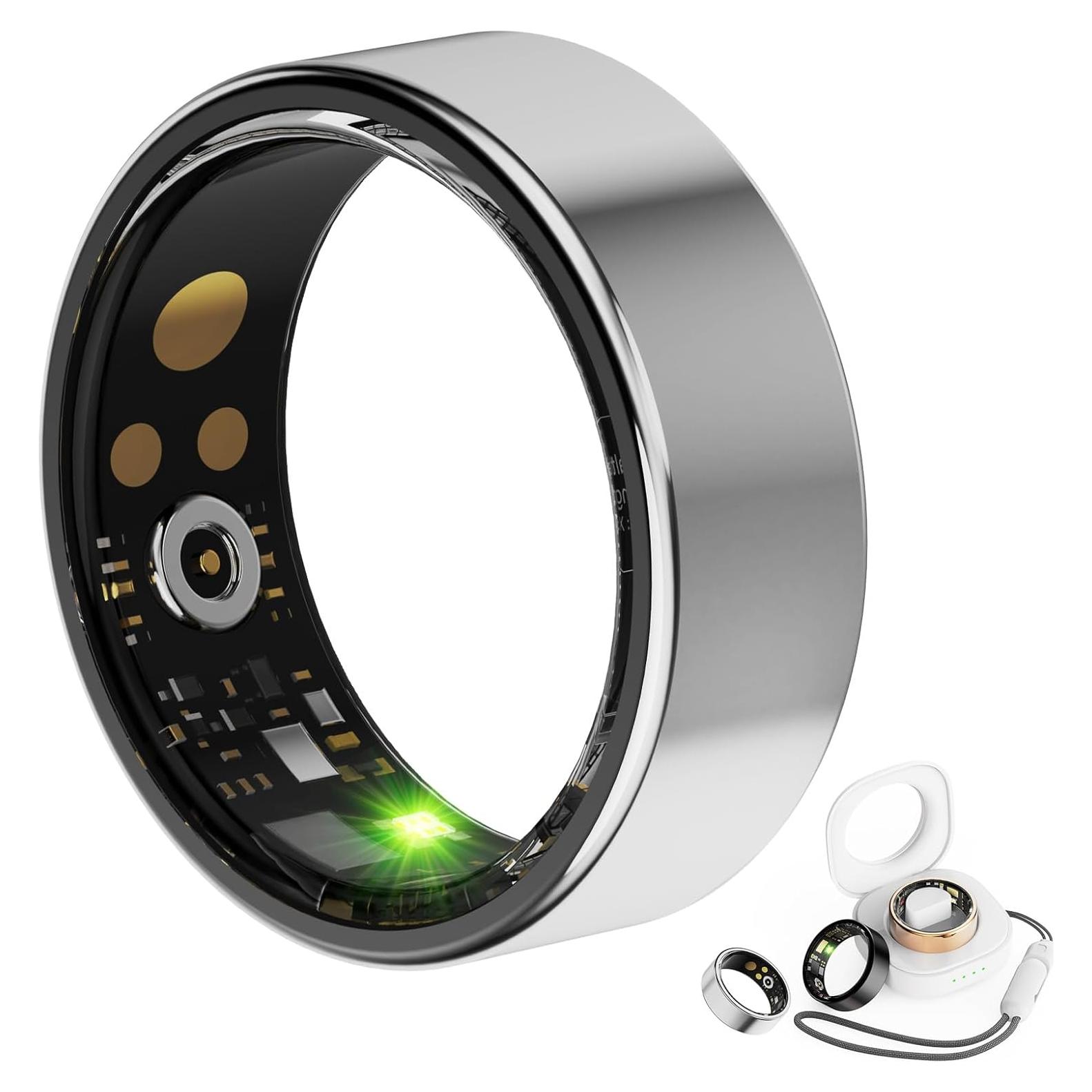 Anillo Inteligente ZOCOWEAR Plata 10# Monitor de Salud IP68