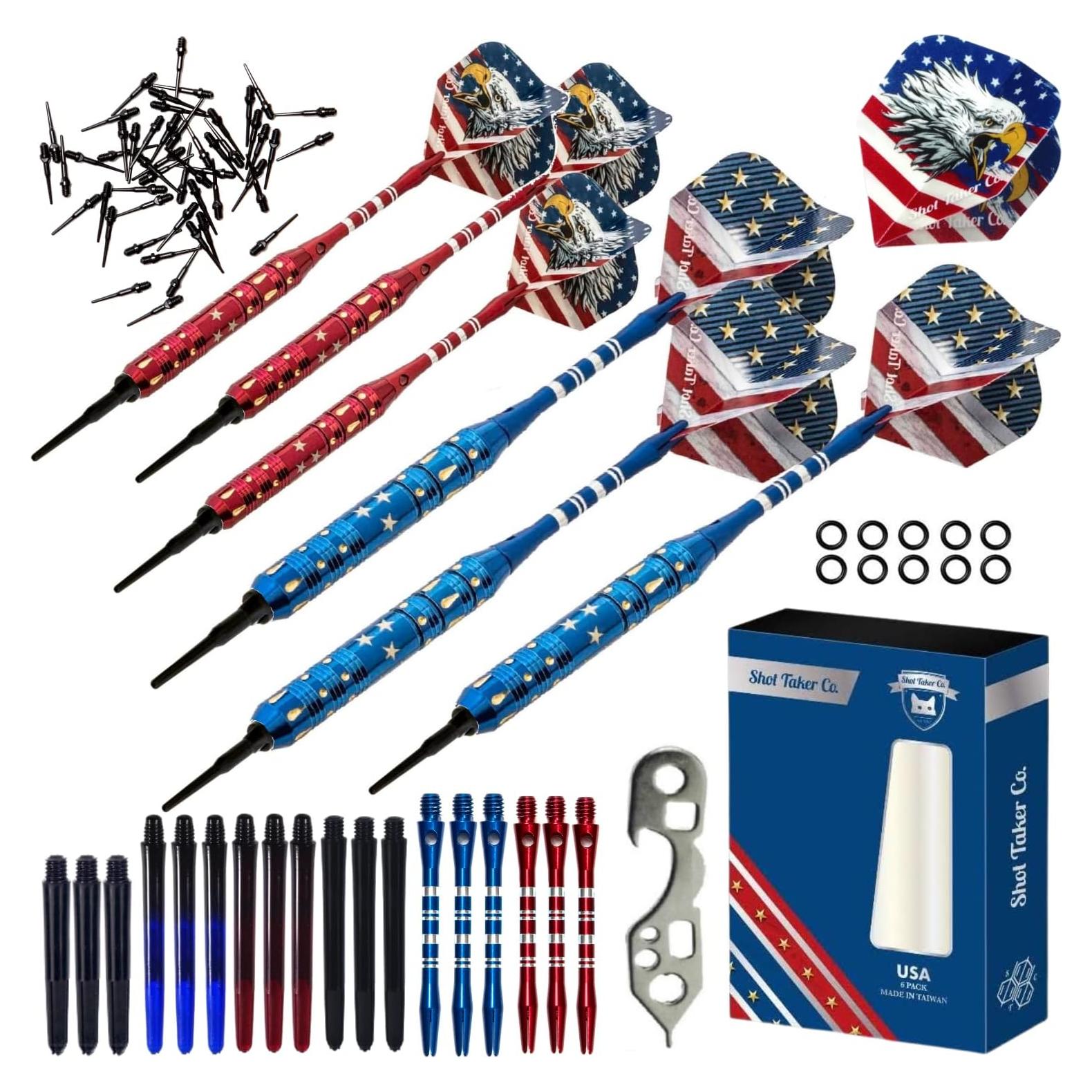 Juego de Dardos Profesionales SHOT TAKER CO. STC - 6 Dardos