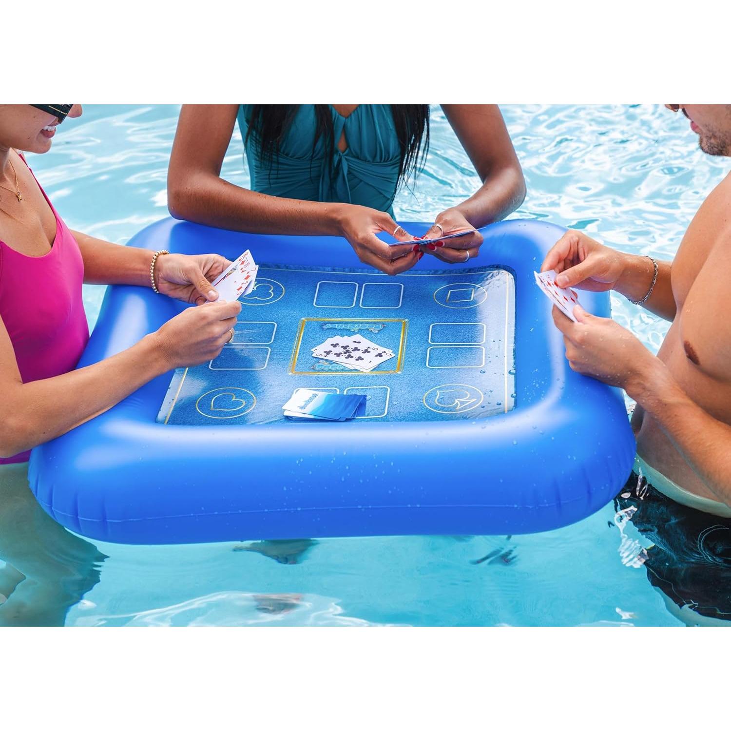 Mesa de Juego Inflable PoolCandy con Cartas Impermeables 71 cm