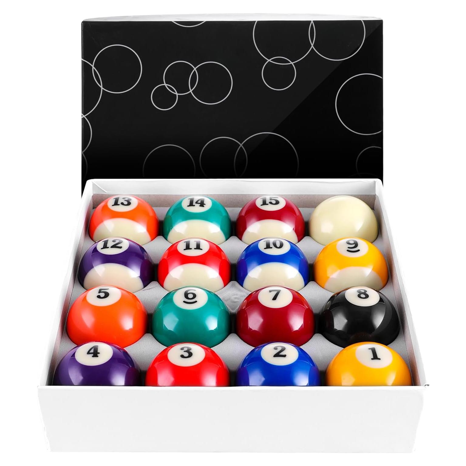 Juego de 16 bolas de billar HMQQ 5.72 cm resina profesional