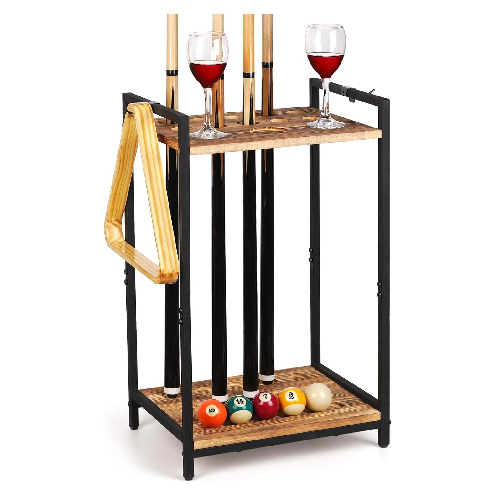 Soporte para Palos de Billar Jolensoy - Madera y Hierro, 10 Huecos