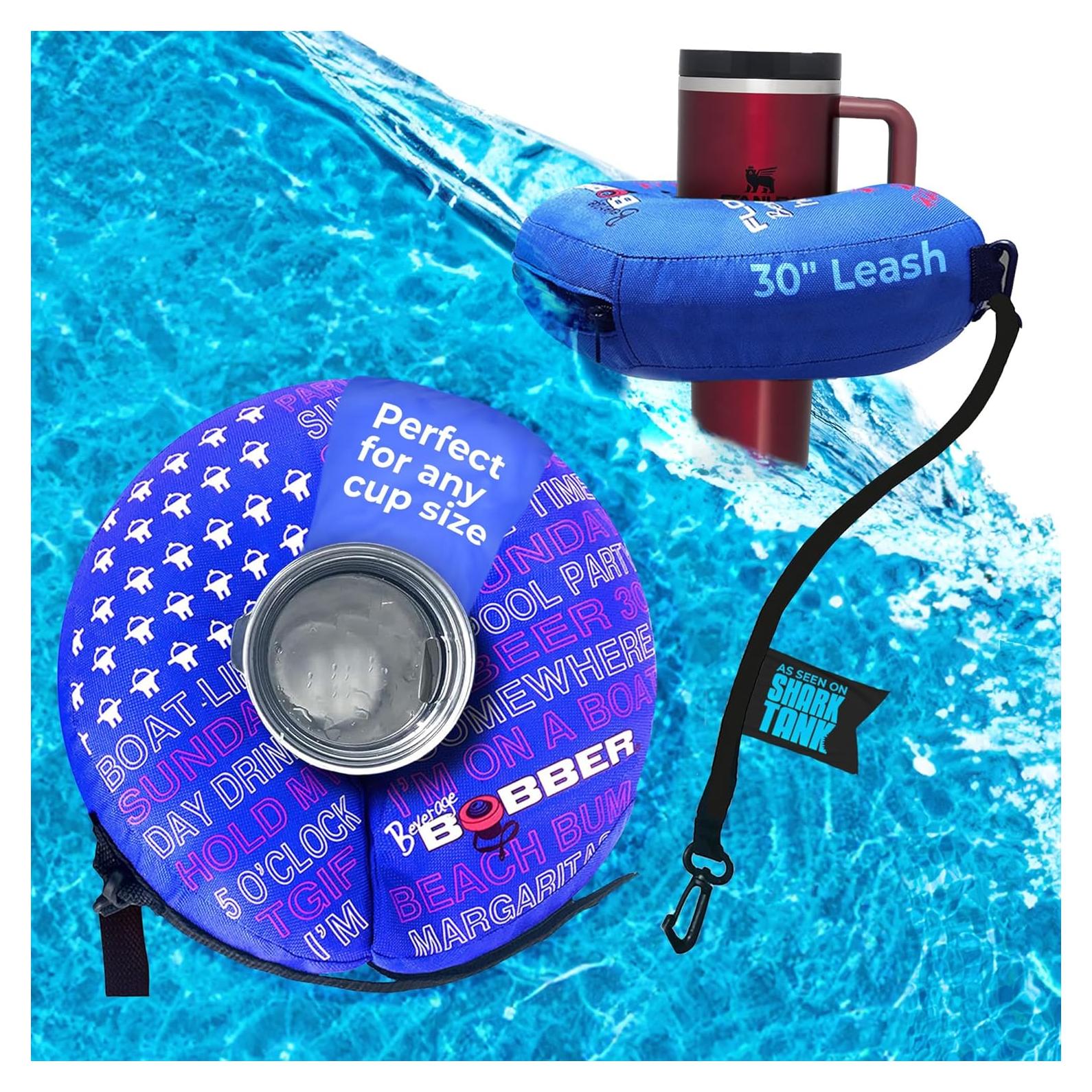 Portavasos Inflable Flotante Human Bobber Azul Grande
