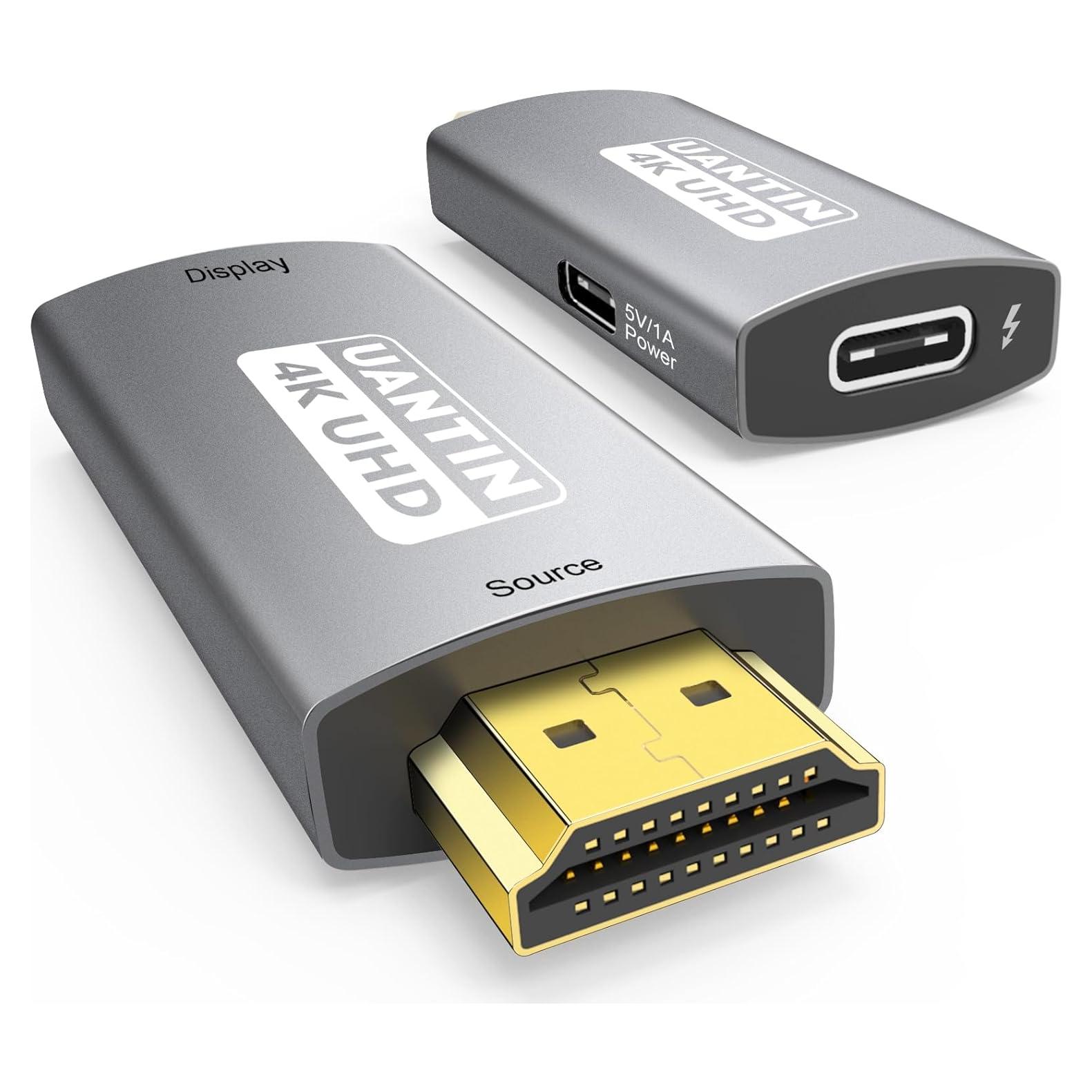 Adaptador HDMI a USB C UANTIN 4K 60Hz Macho a Hembra
