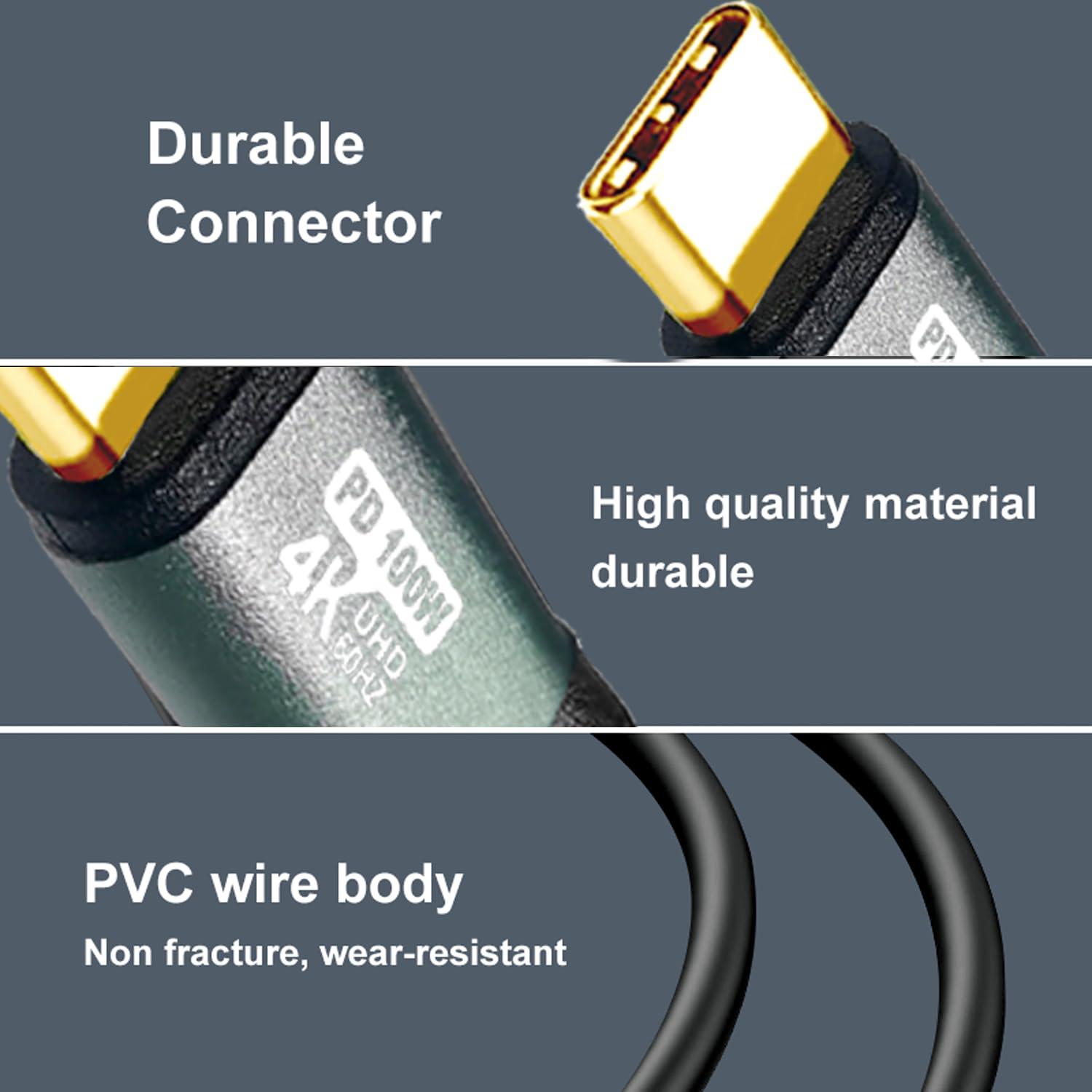 Cable USB-C a USB-C YOTETION 12m 4K@60Hz 100W Carga Rápida