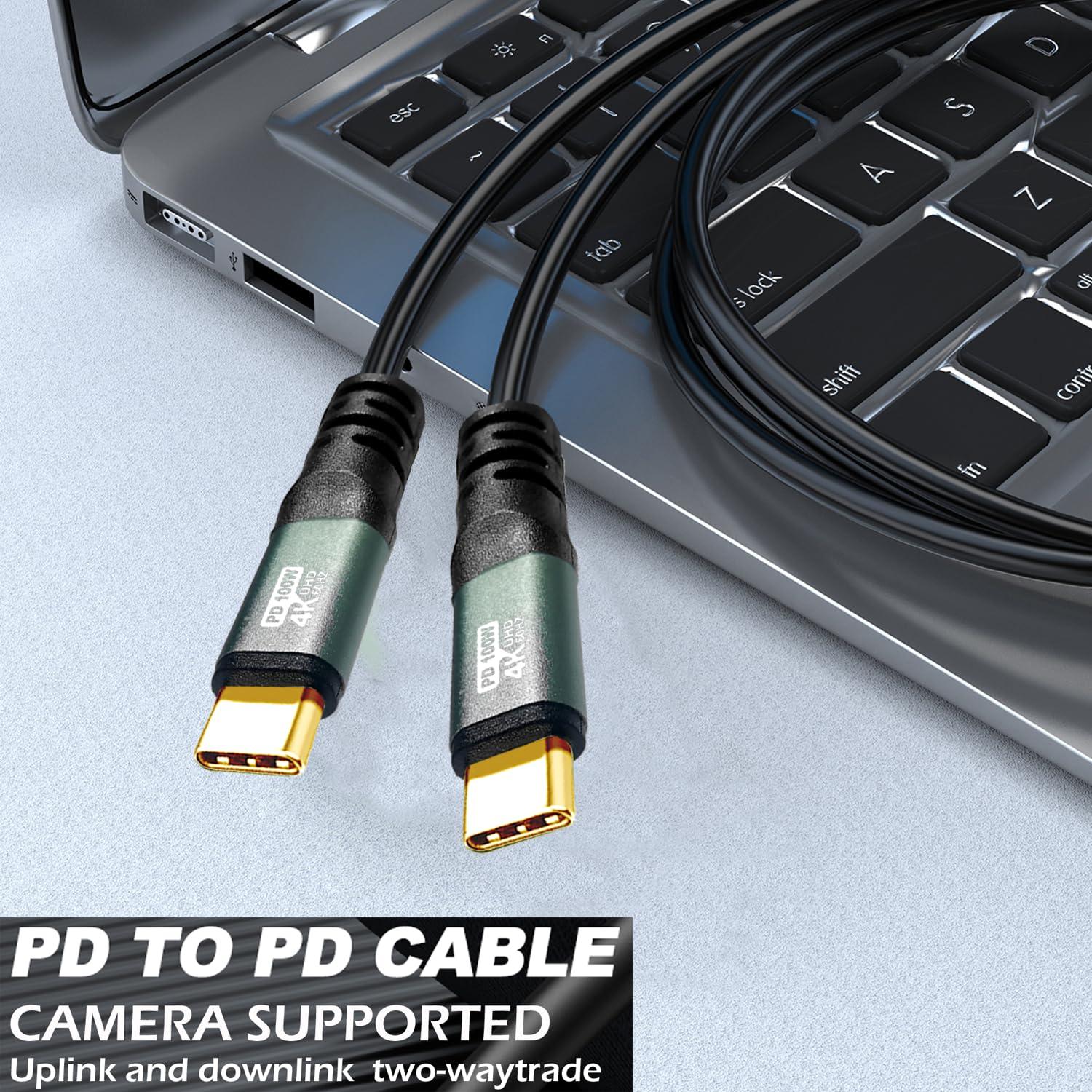 Cable USB-C a USB-C YOTETION 12m 4K@60Hz 100W Carga Rápida