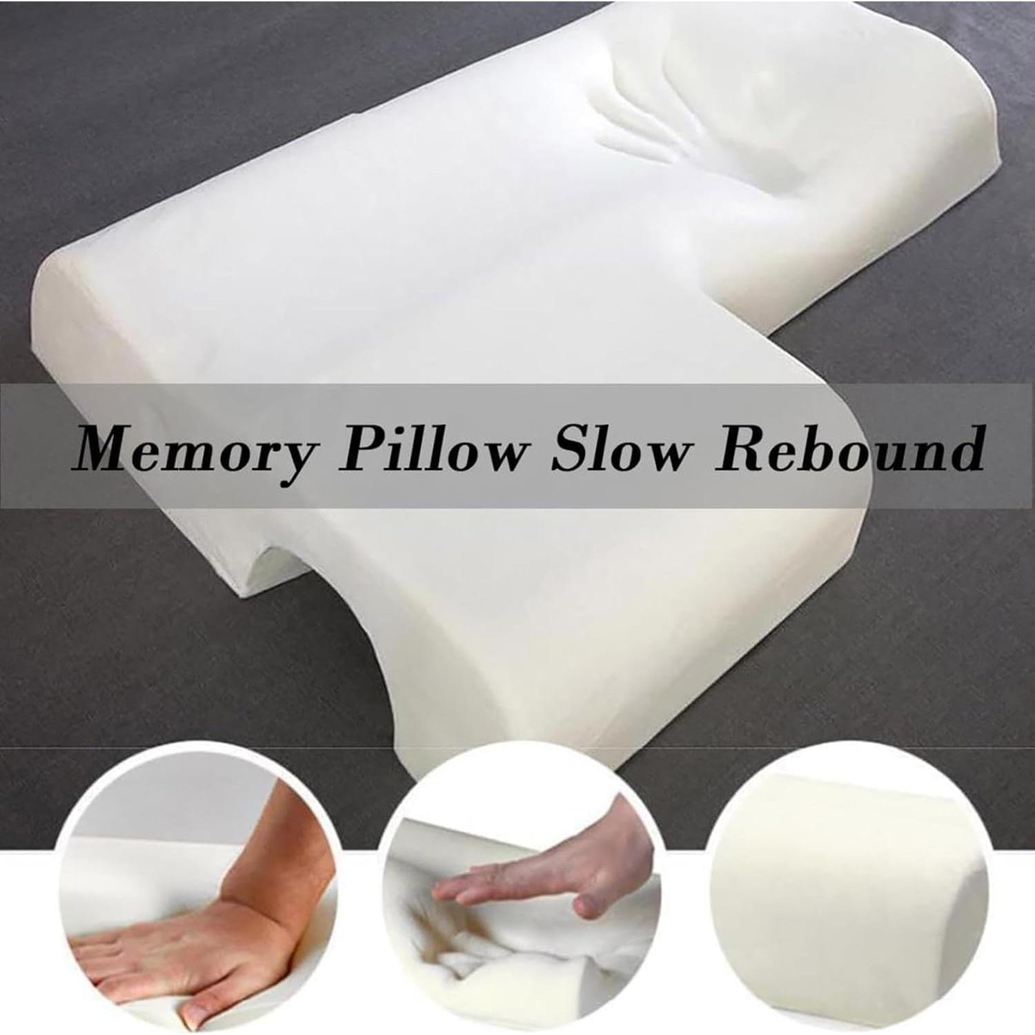 Couple Specific Pressure Memory Foam Pillow，Slow Design Hand Comfort Sleep Enhancing Ideal，Couple's Merging Pillow for Ultimate Comfort (White-Right arm Style)