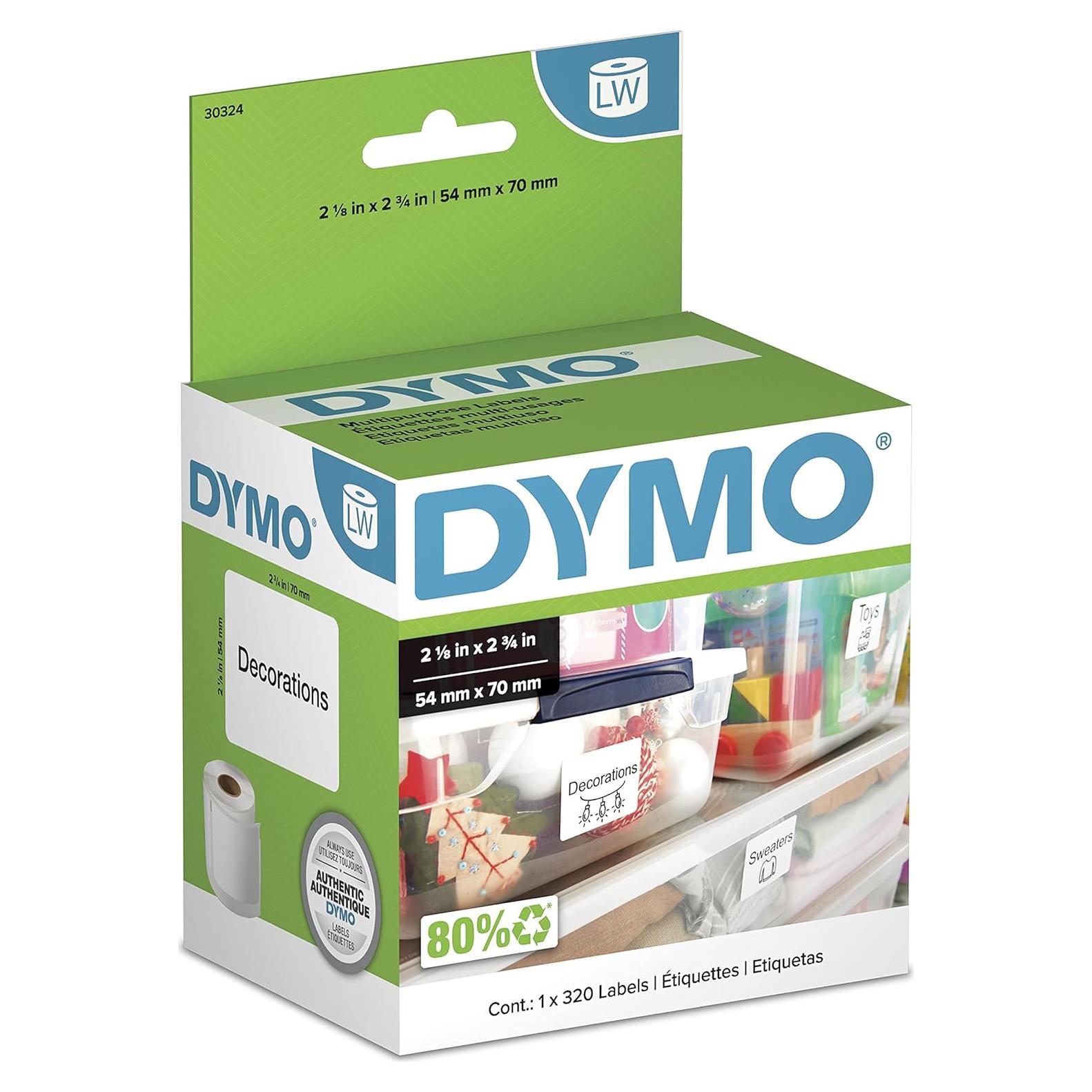 Etiquetas Multiusos Grandes DYMO LW 5.4x6.9 cm - 320 Unidades