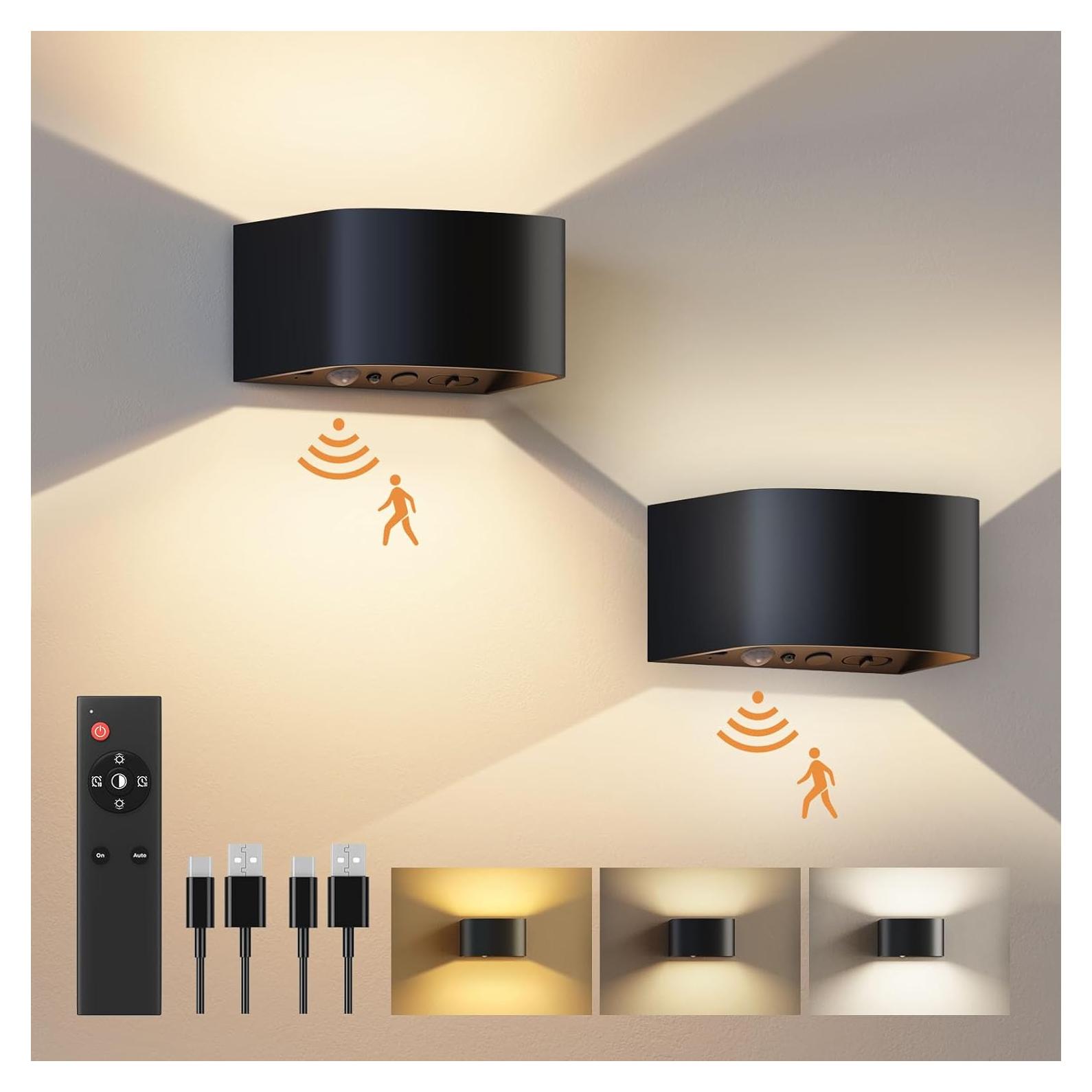 Luz de Pared FULEN con Sensor de Movimiento y Control Remoto - 2 Paquete