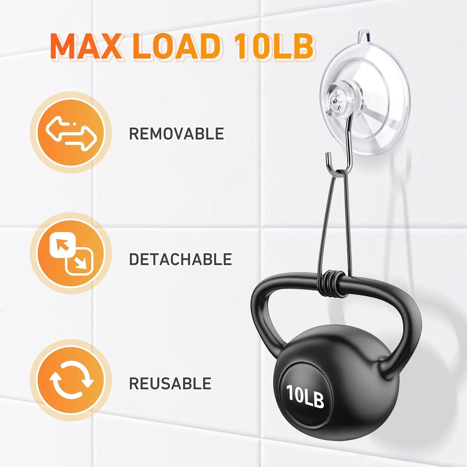 Ganchos de Ventosa KORCCI 12pcs Transparentes 4.5kg