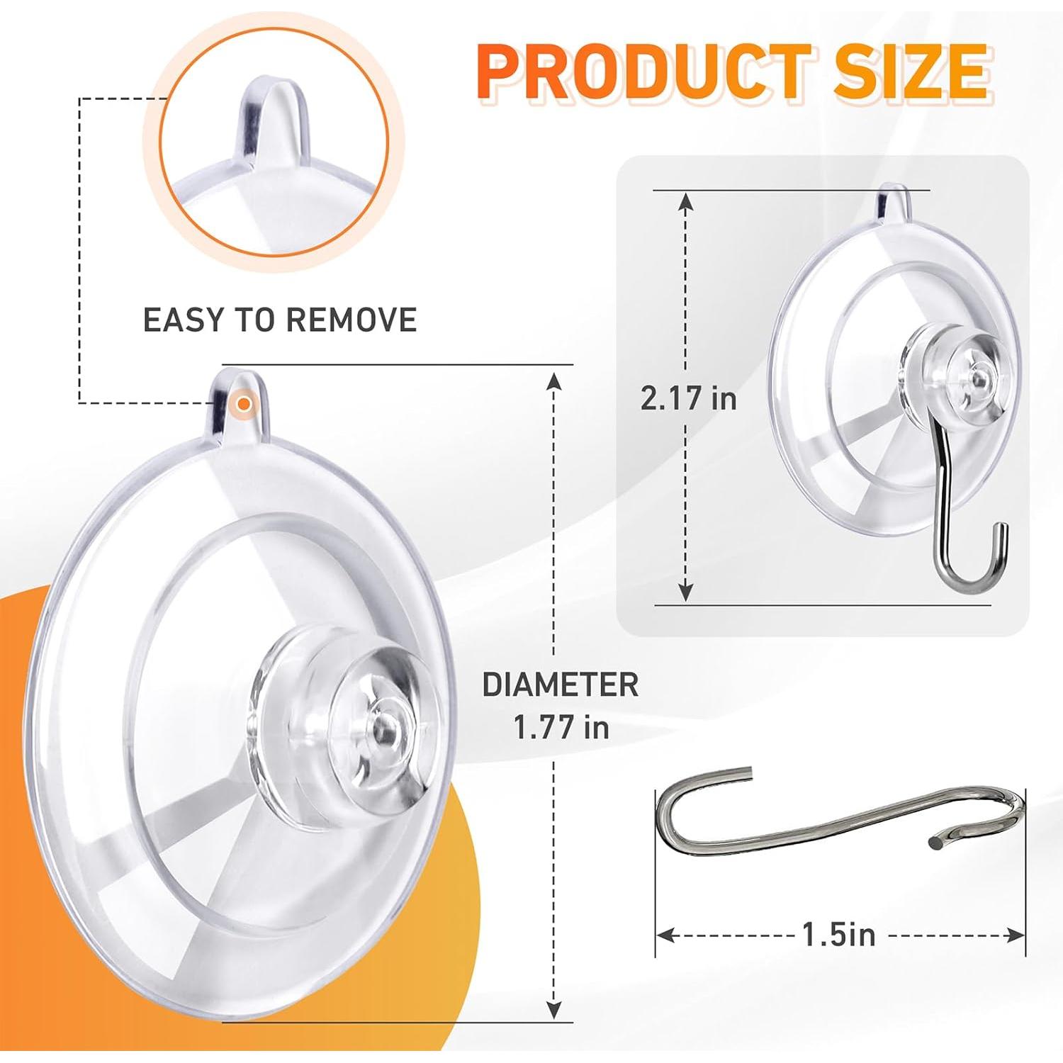 Ganchos de Ventosa KORCCI 12pcs Transparentes 4.5kg