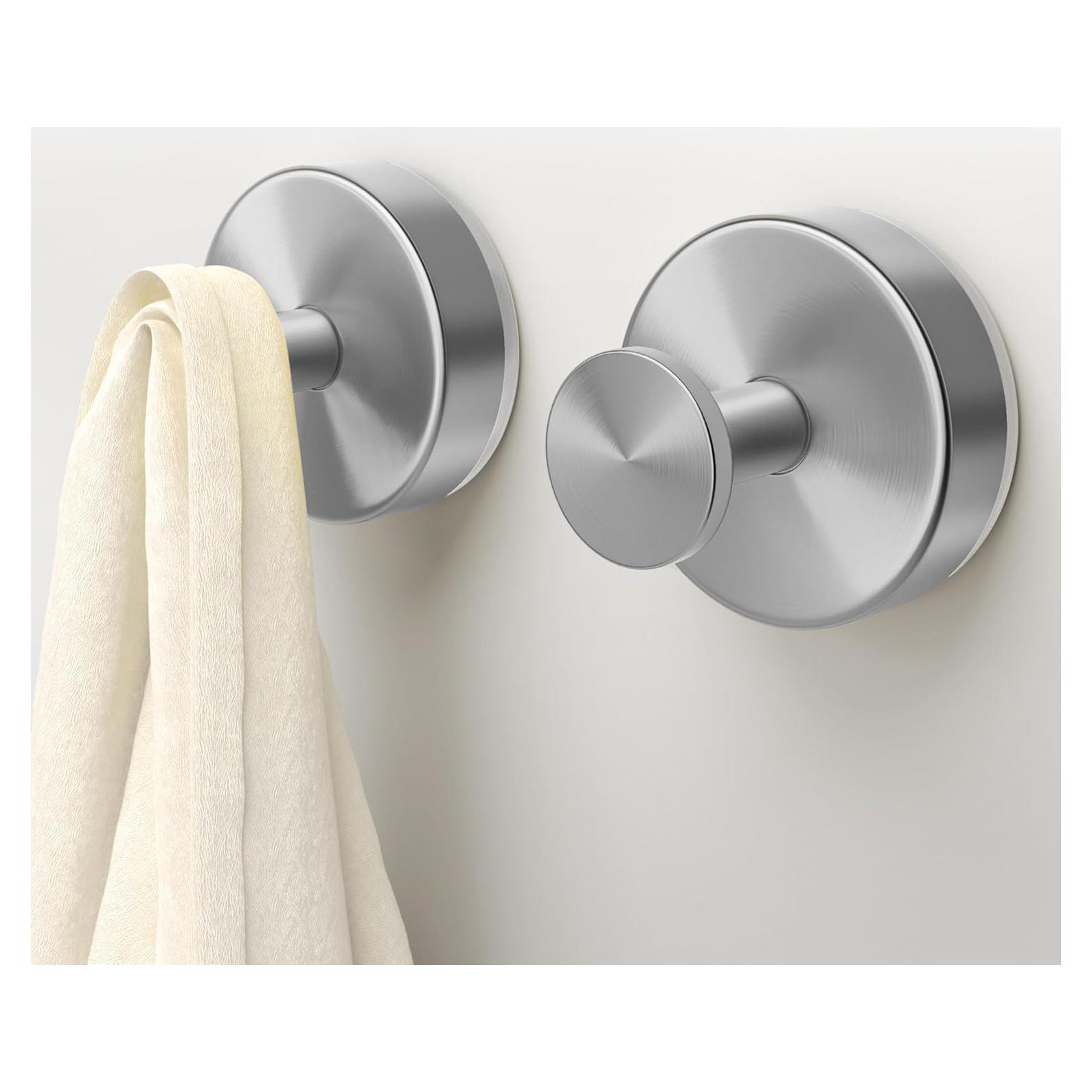 Ganchos de Ventosa Deluwire 2PC Plata para Ducha y Cocina