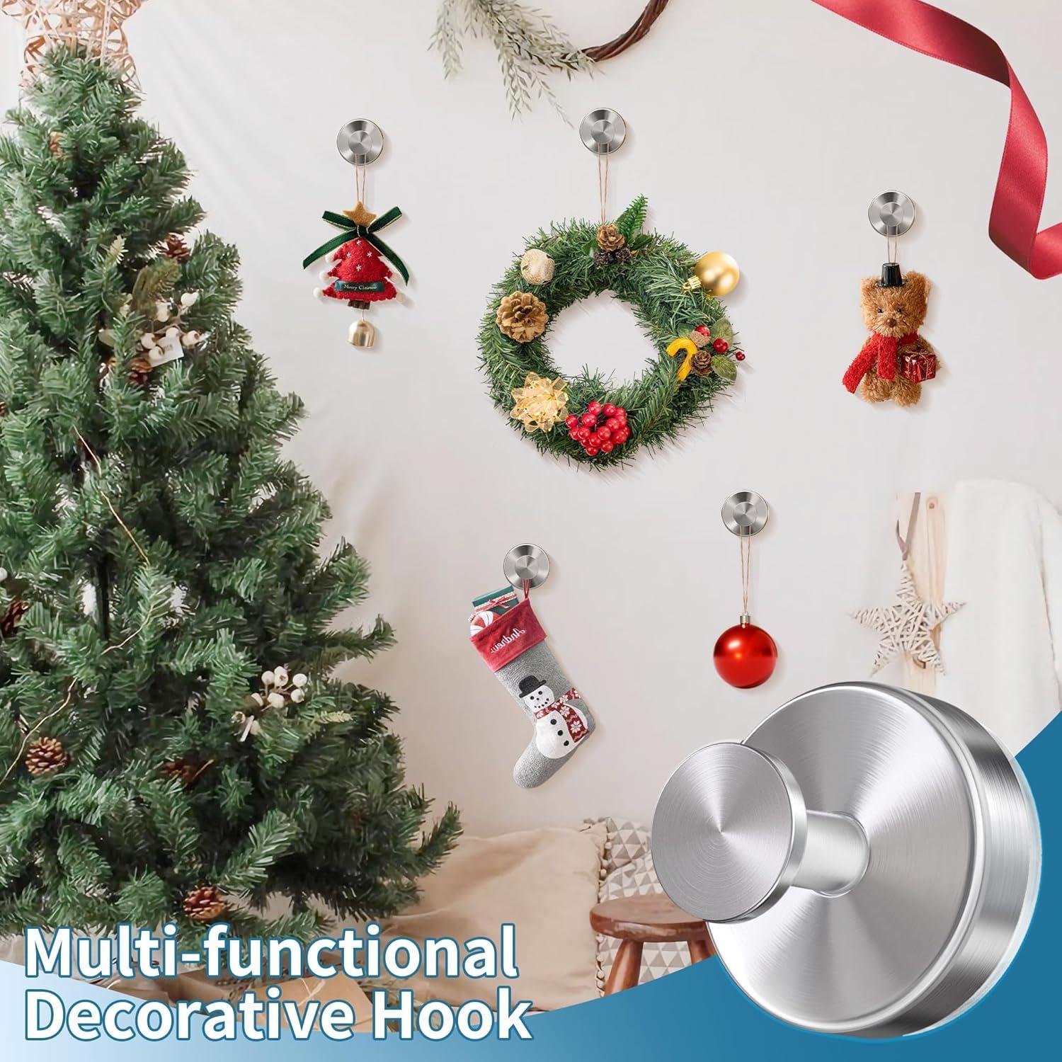 Ganchos de Ventosa Deluwire 2PC Plata para Ducha y Cocina