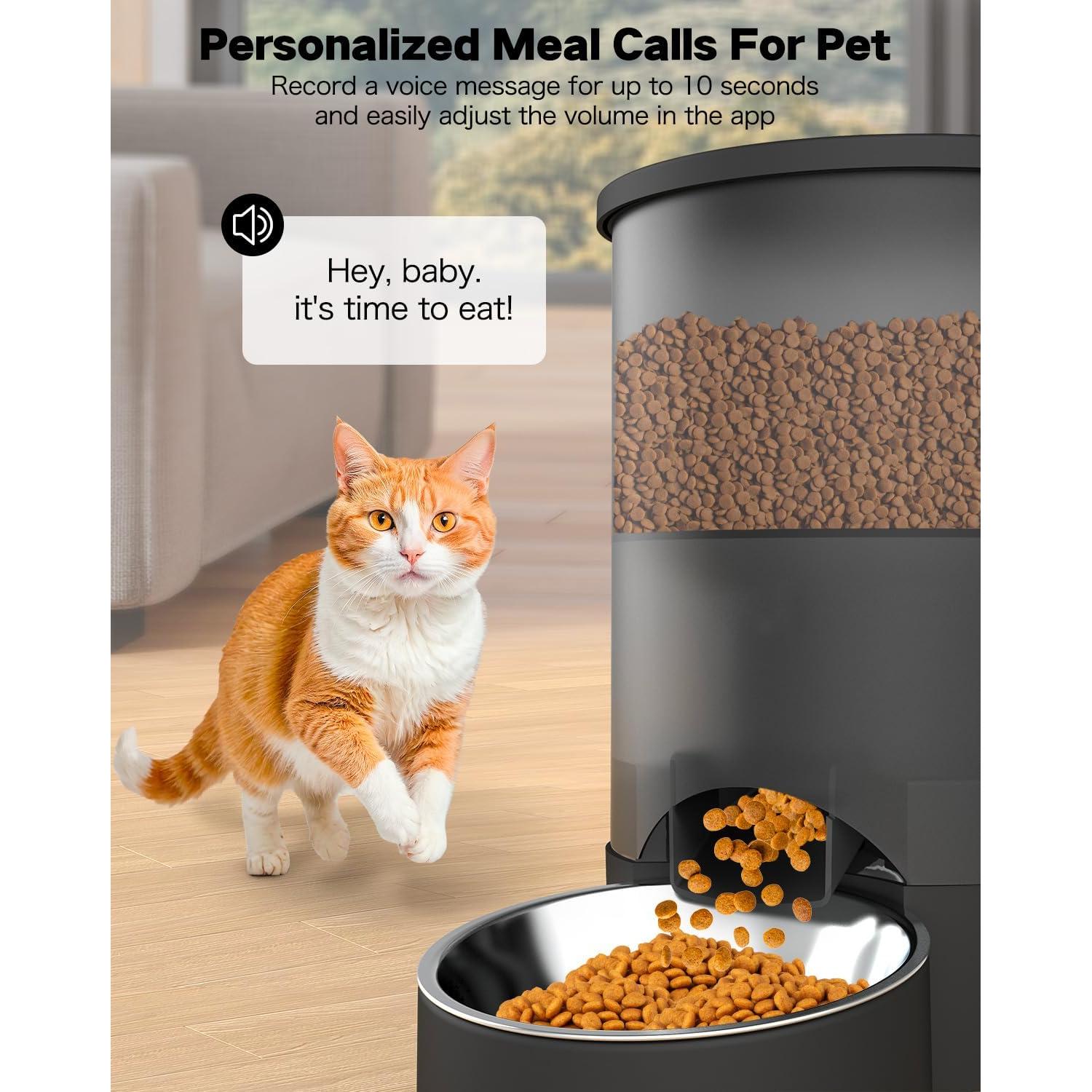 Comedero Automático SURDY para Gatos 3L WiFi Doble Alimentación