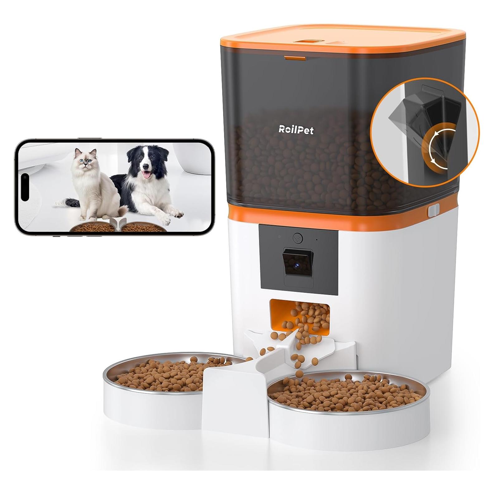 Comedero Automático Roilpet para Gatos 6L con Cámara HD 1080P