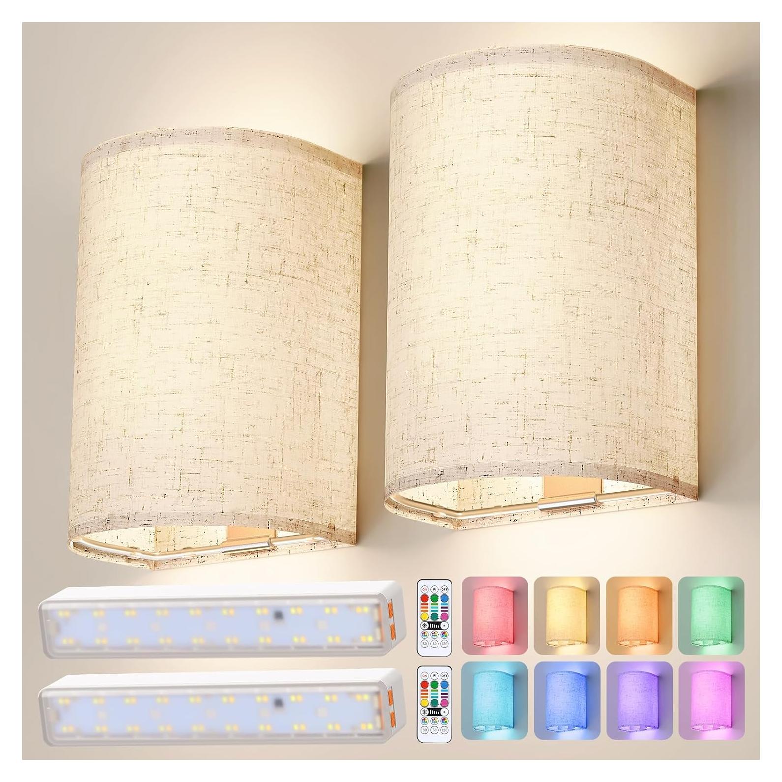 Aplique de Pared Inalámbrico OCATO con Control Remoto - 2 Unidades