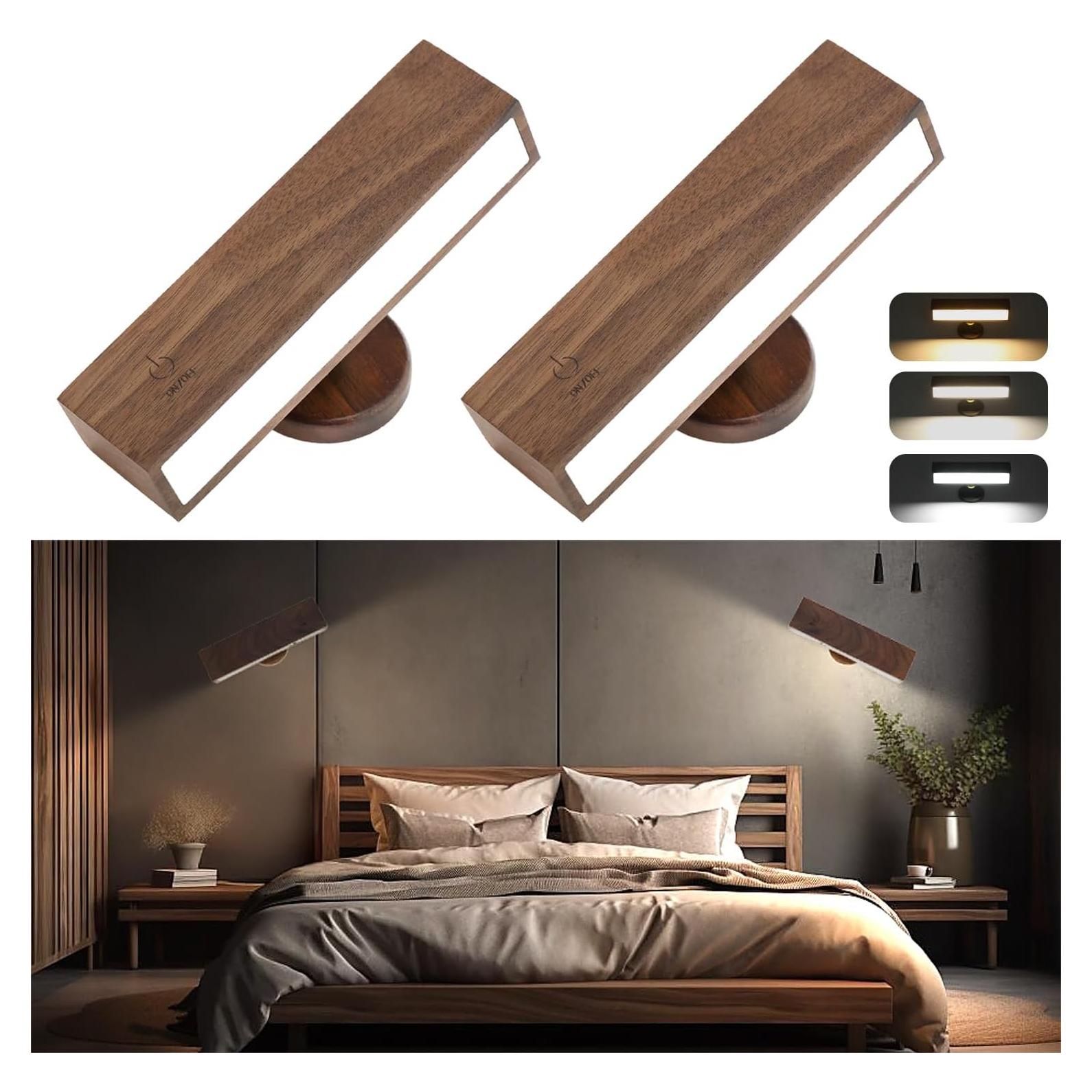 Apliques de Pared LED ROLiGHTiC Recargables 2 Unidades 3 Modos