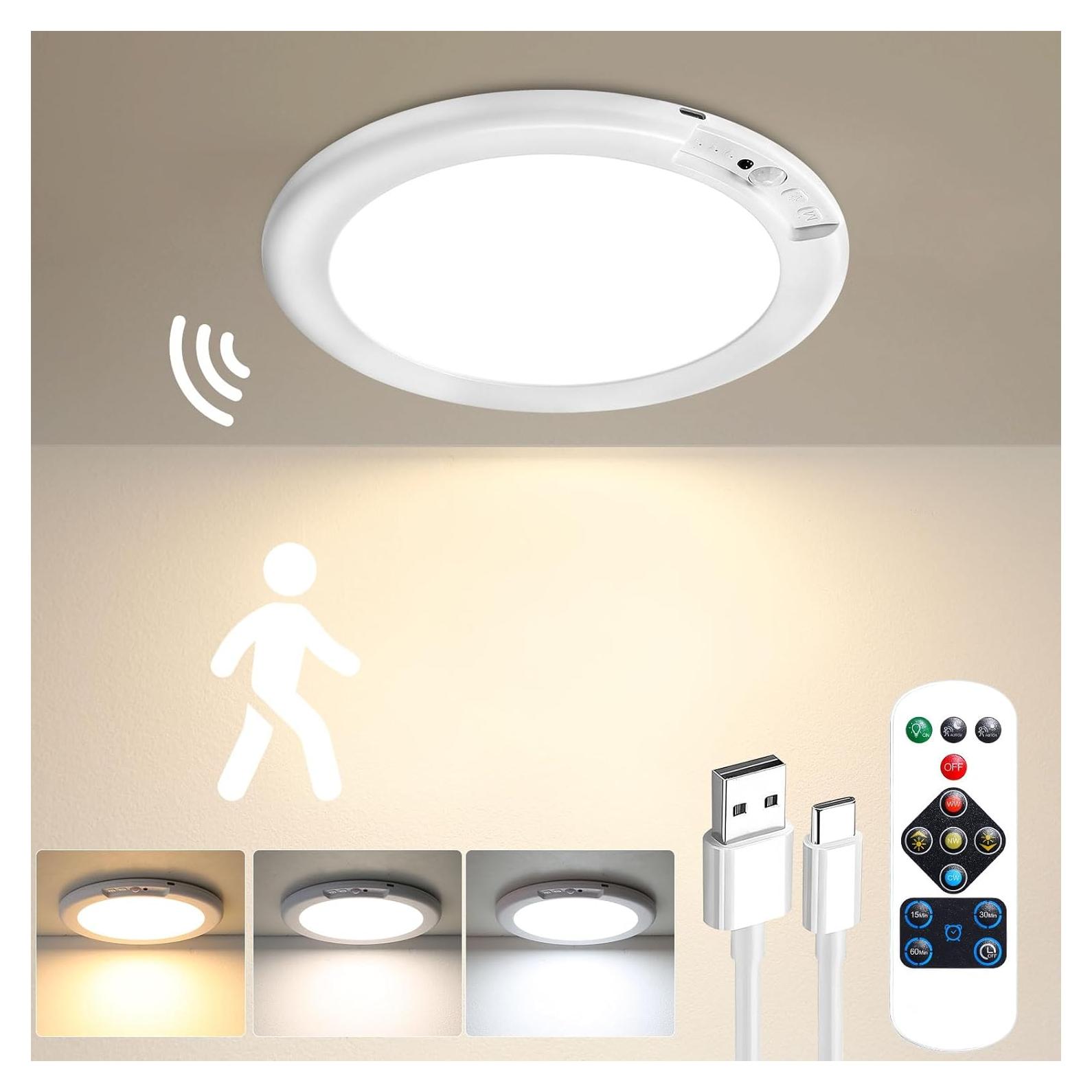 Luz de Techo Recargable Gotopceed con Sensor de Movimiento 19cm