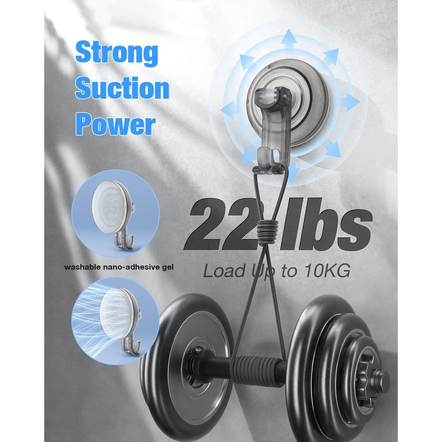 Ganchos de Ducha JOTPE con Ventosa Alta Resistencia 4 Pack