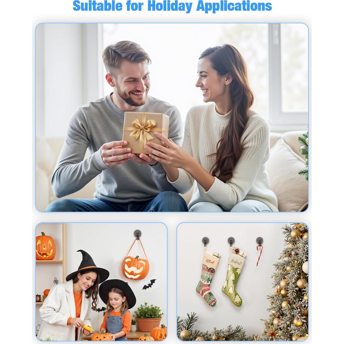 Ganchos de Ducha JOTPE con Ventosa Alta Resistencia 4 Pack