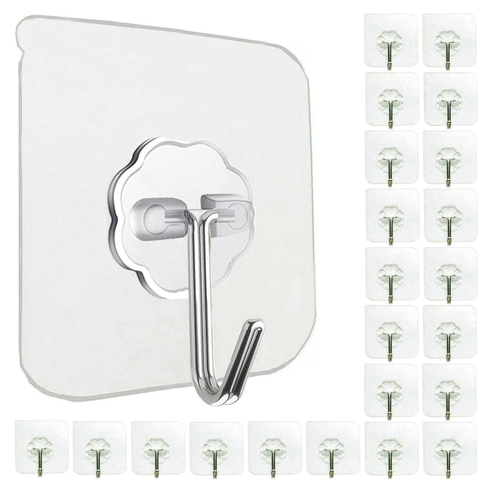 Ganchos Adhesivos Transparentes Jwxstore 24 Paquete 15kg