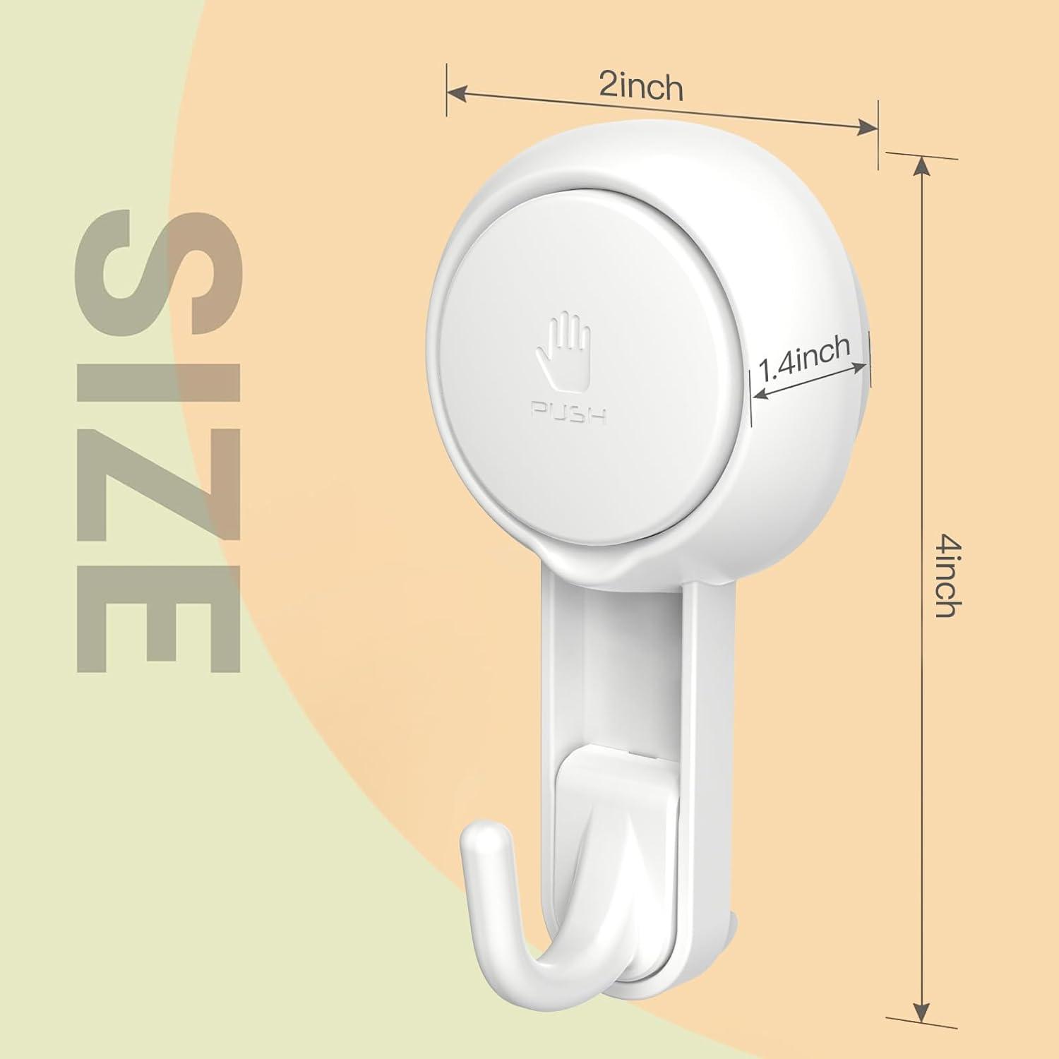 Ganchos de Ducha Marchpower Reutilizables con Ventosas - 2 Piezas