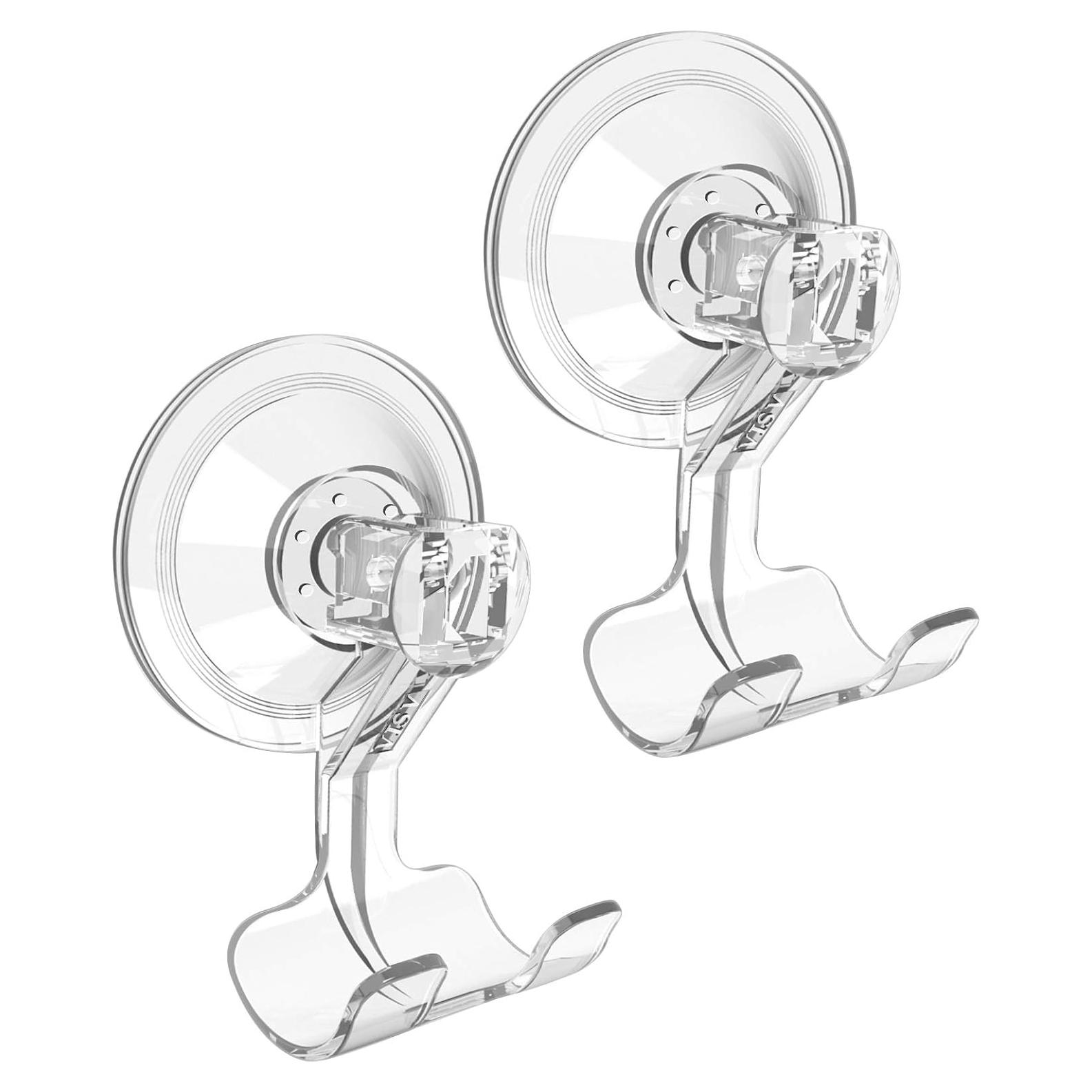 Soporte de Afeitar con Ventosa VIS'V - 2 Pcs, Transparente, Removible