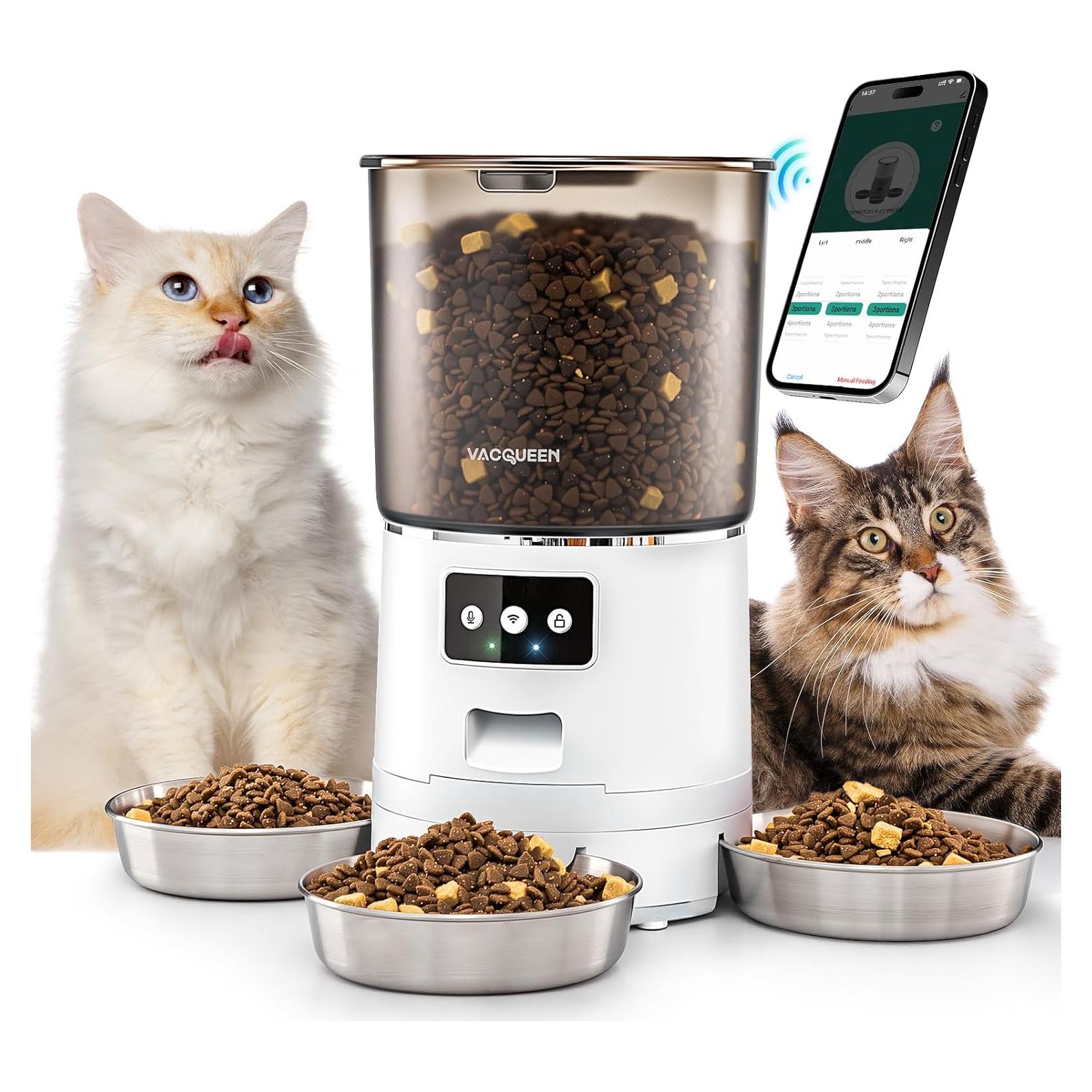 Comedero Automático WiFi Vacqueen 6L para Gatos y Perros