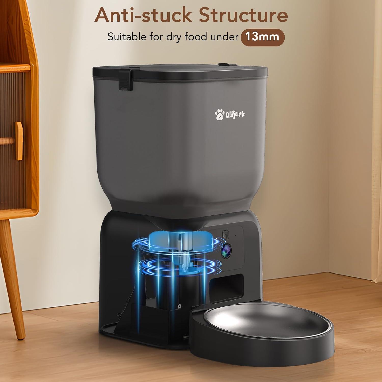 Comedero Automático Olfjurk 4L para Perros y Gatos con APP