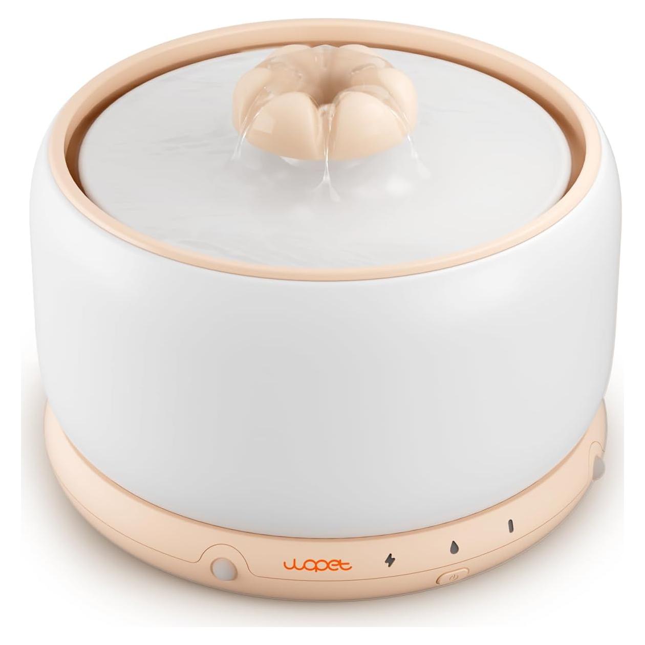 Fuente de Agua Cerámica Inalámbrica WOPET 3L para Gatos y Perros