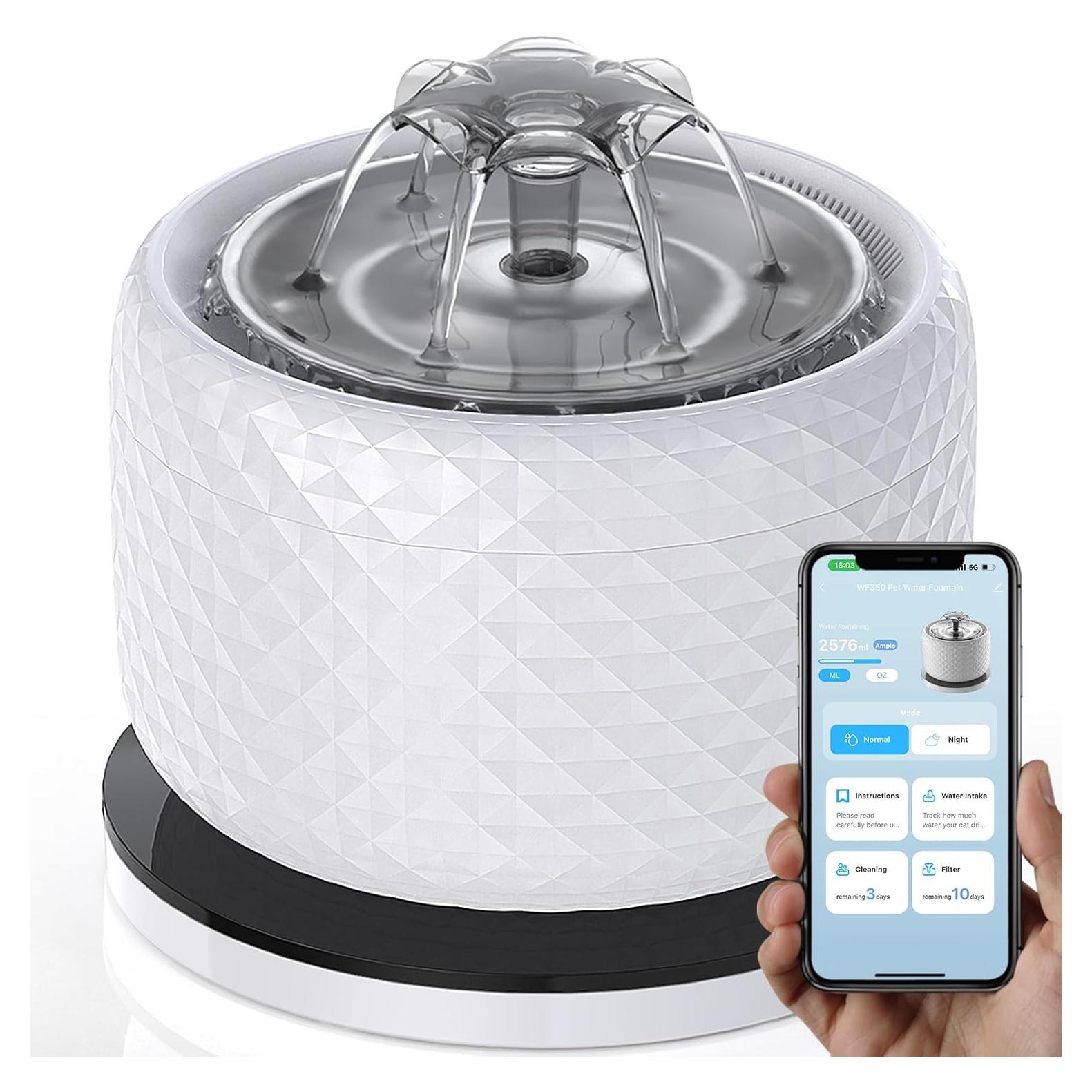 Fuente de Agua Inteligente para Gatos DCIOGAT 3.5L con App