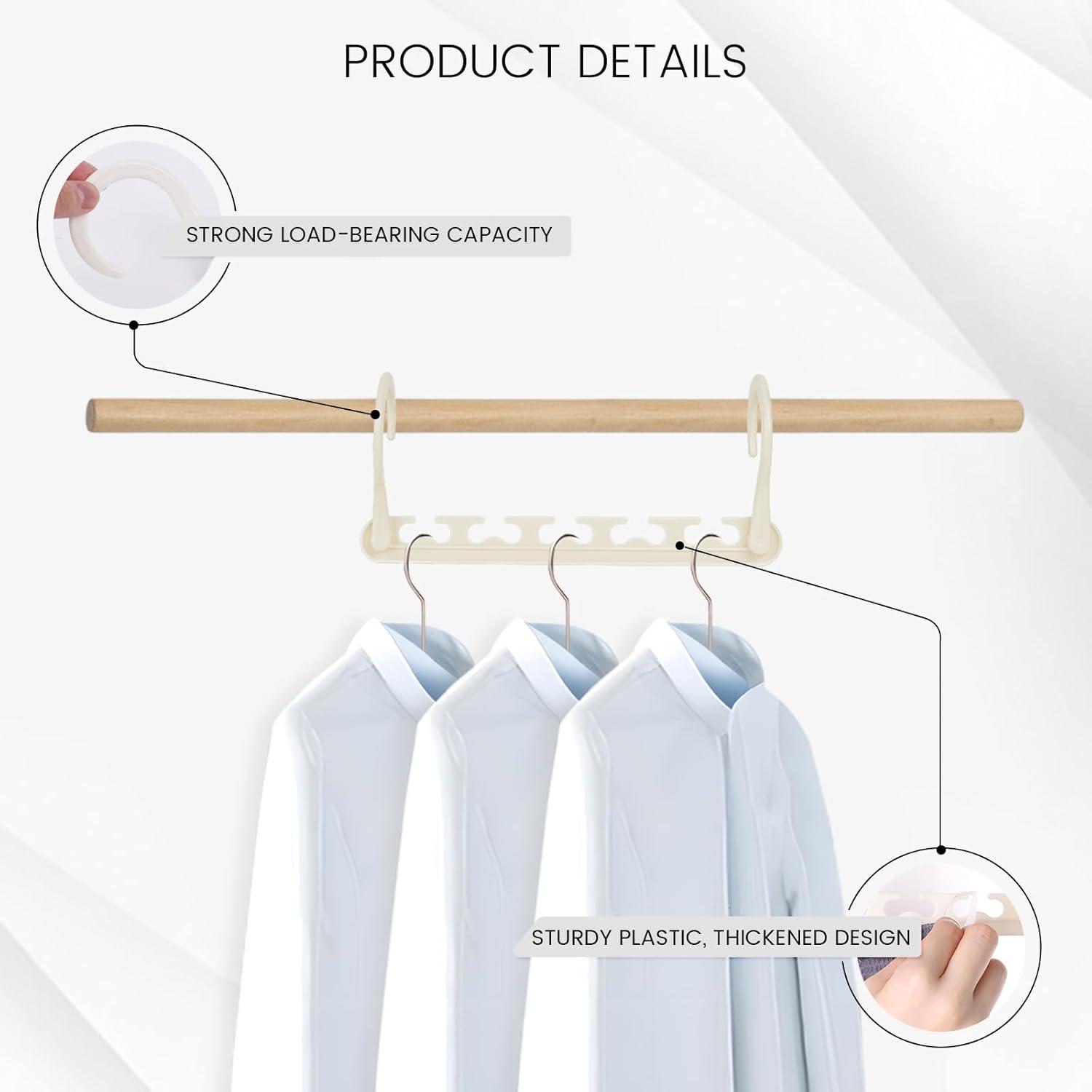 Perchas Ahorra Espacio HAKDAY 6PCS Plegables 23.6x10.9cm